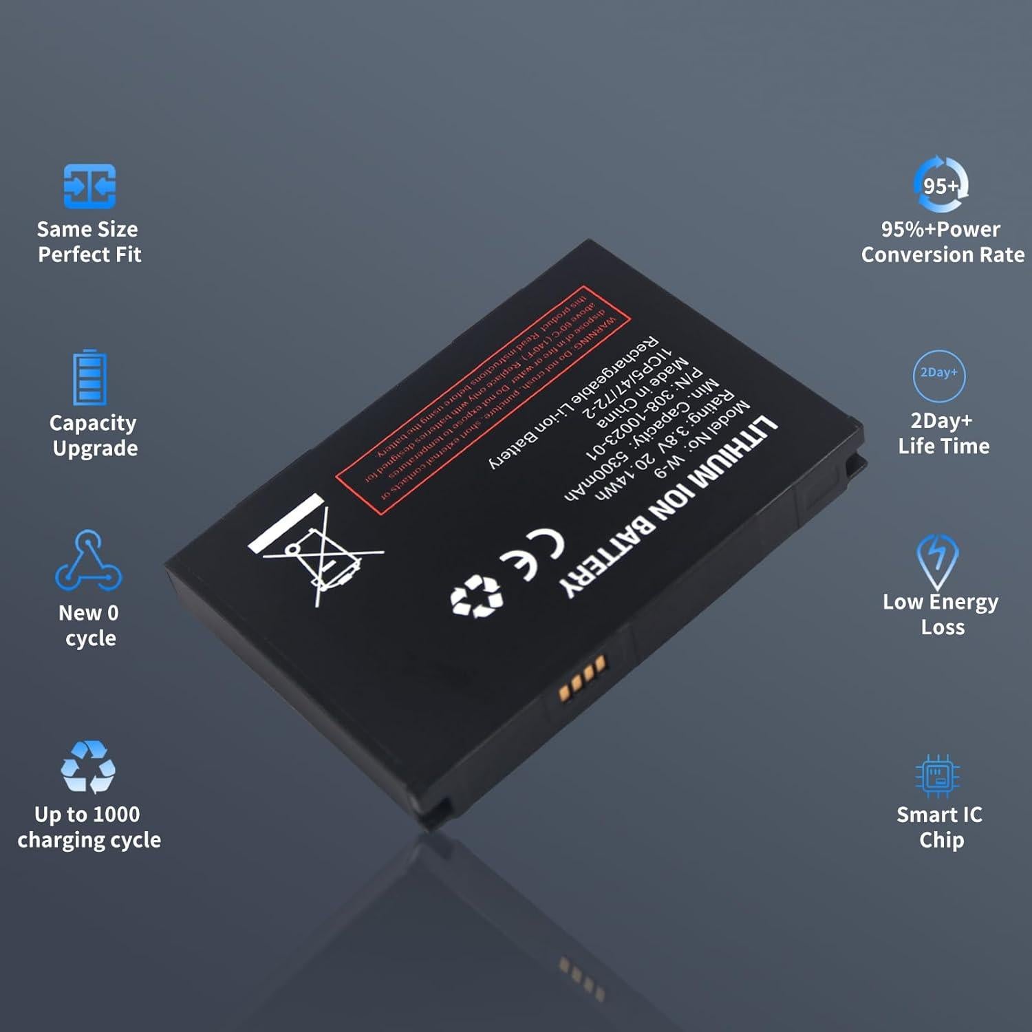 Batería de Reemplazo W-9 JUBOTY 5300mAh para Hotspot 4G LTE