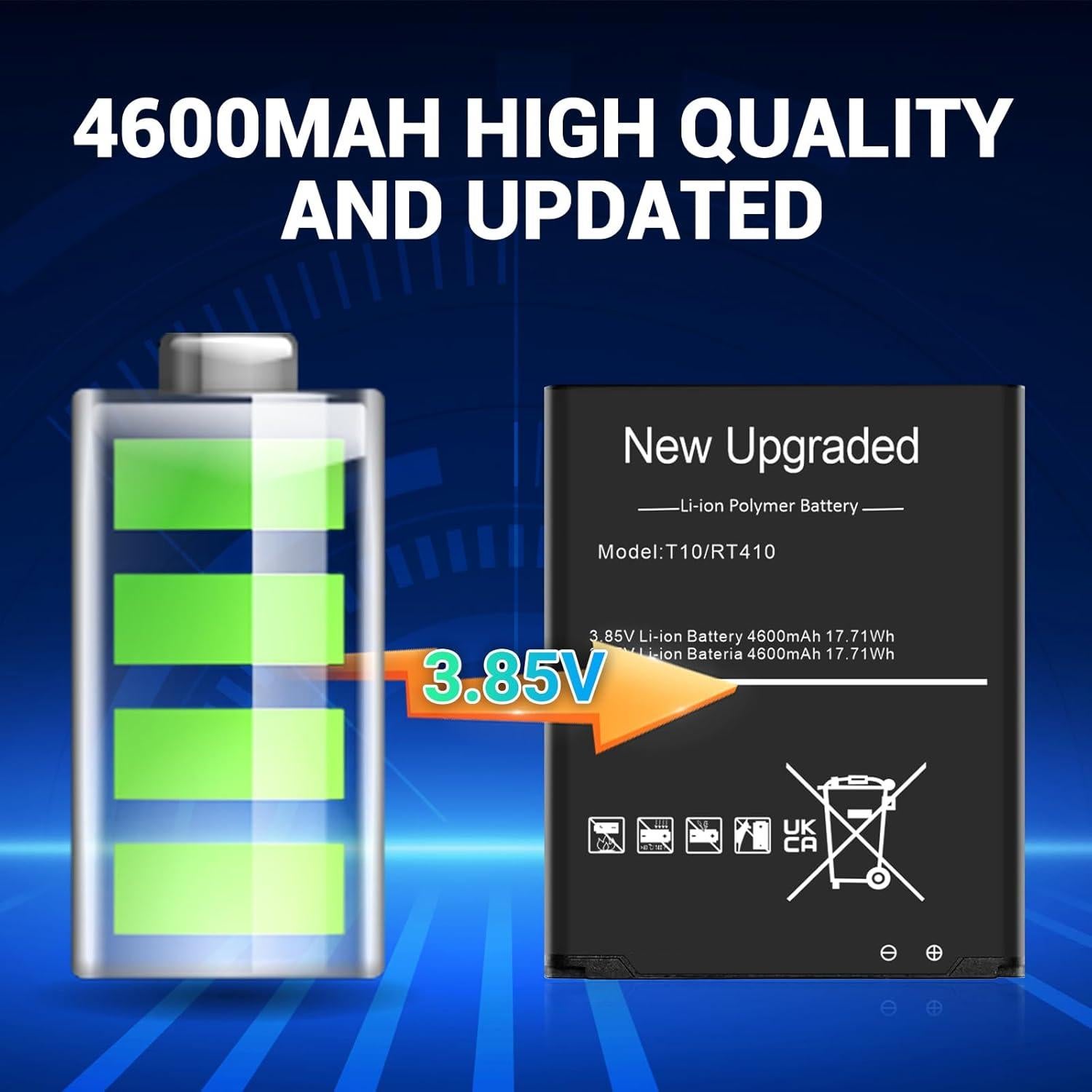 Batería de Reemplazo Franklin T10 4600mAh Li-ion Alta Capacidad