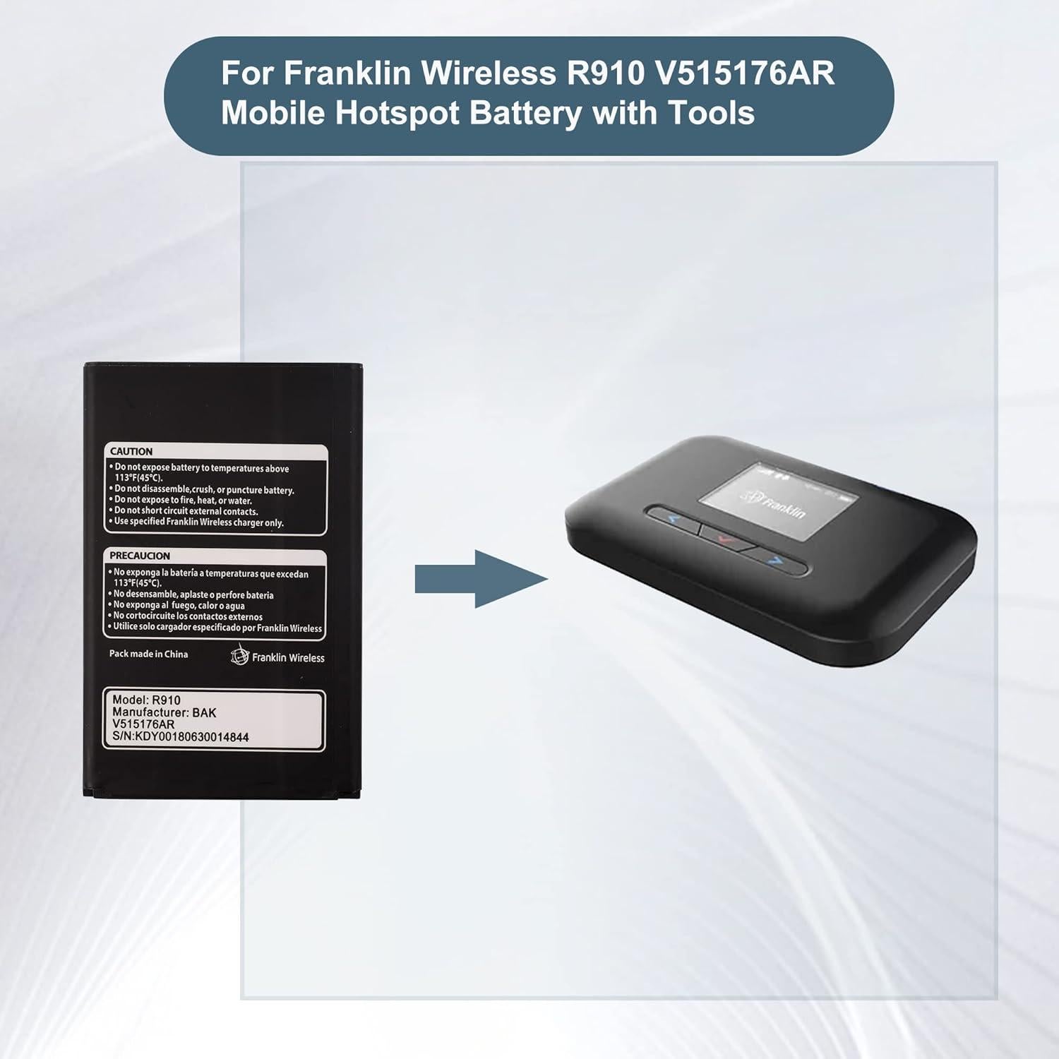 Batería de Reemplazo R910 Franklin Wireless 4500mAh