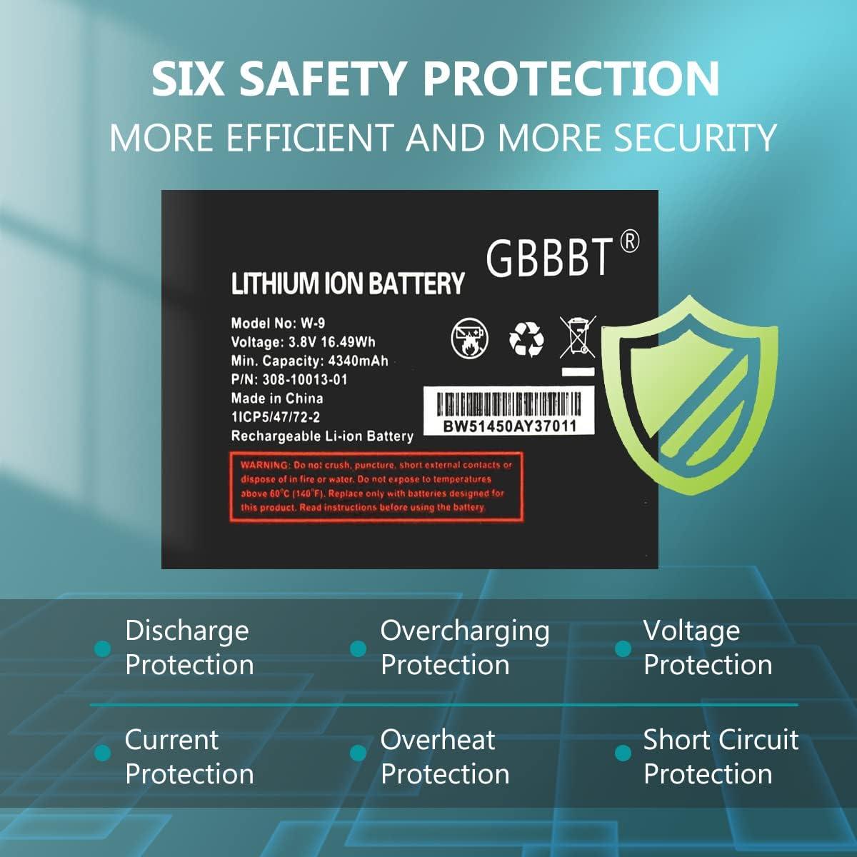 Batería de iones de litio QXY 4340mAh para Verizon Jetpack W-9