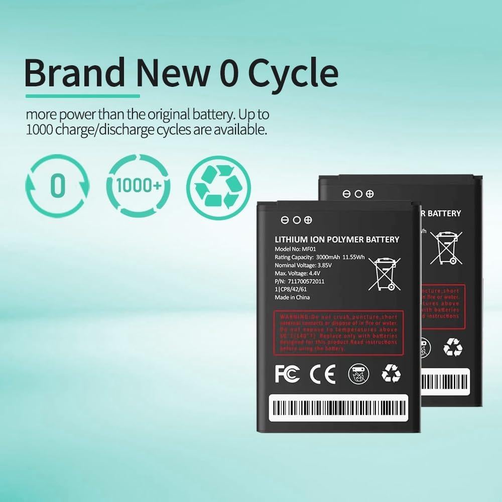 Batería de Reemplazo 3000mAh HamnaKhu para Turbo Hotspot 2