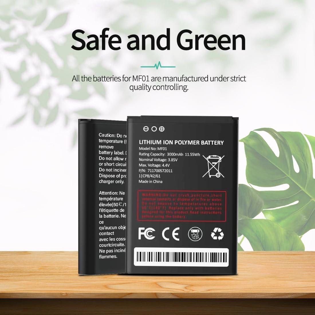 Batería de Reemplazo 3000mAh HamnaKhu para Turbo Hotspot 2