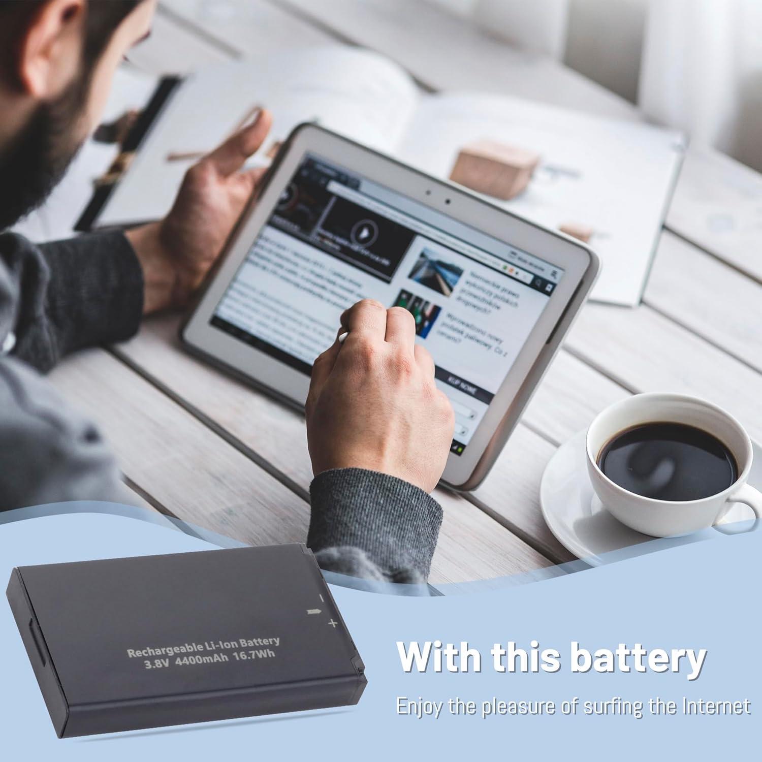 Batería de Reemplazo 4400mAh para Novatel MiFi 8800L/7730L