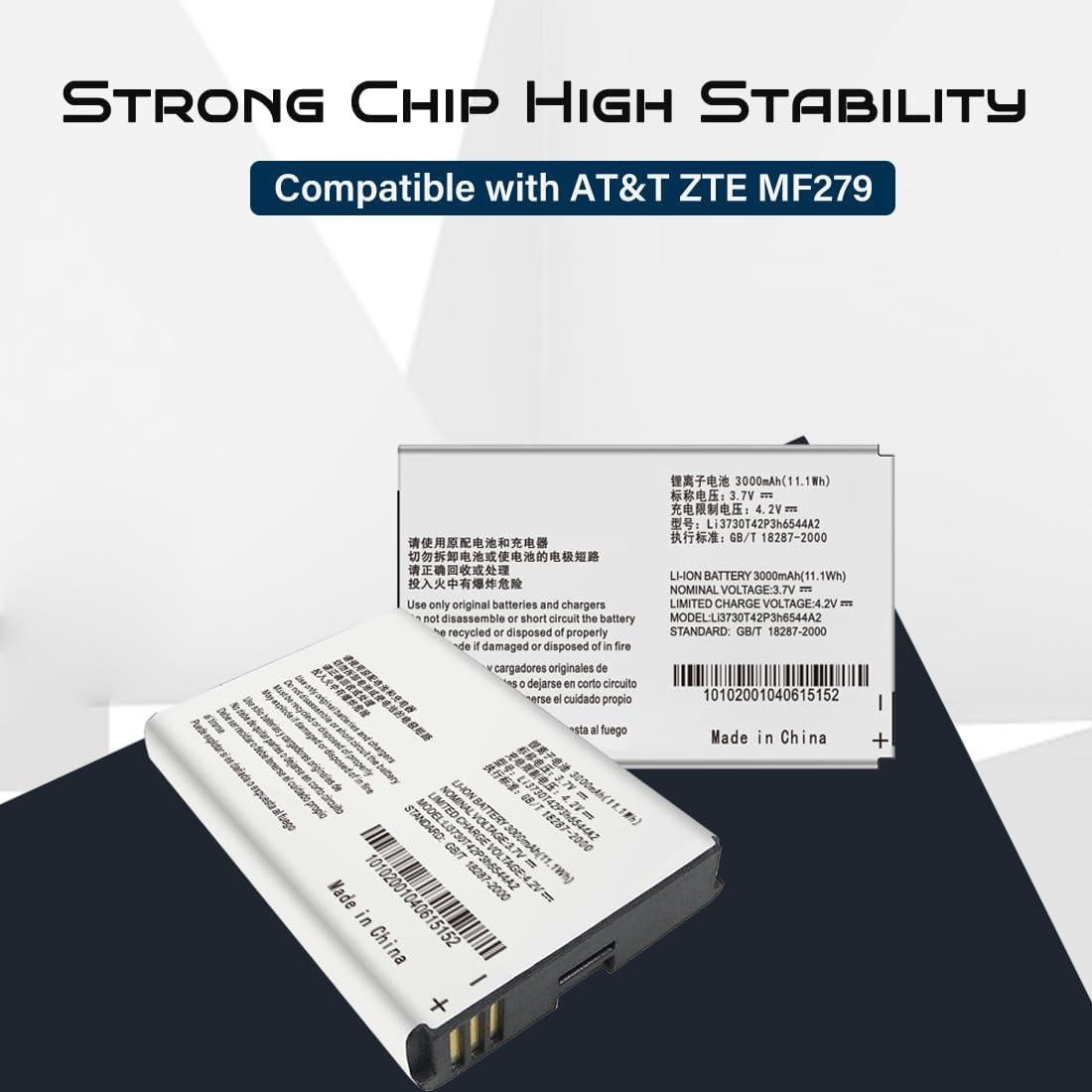 Batería de Reemplazo 3000mAh para Enrutador ZTE MF279