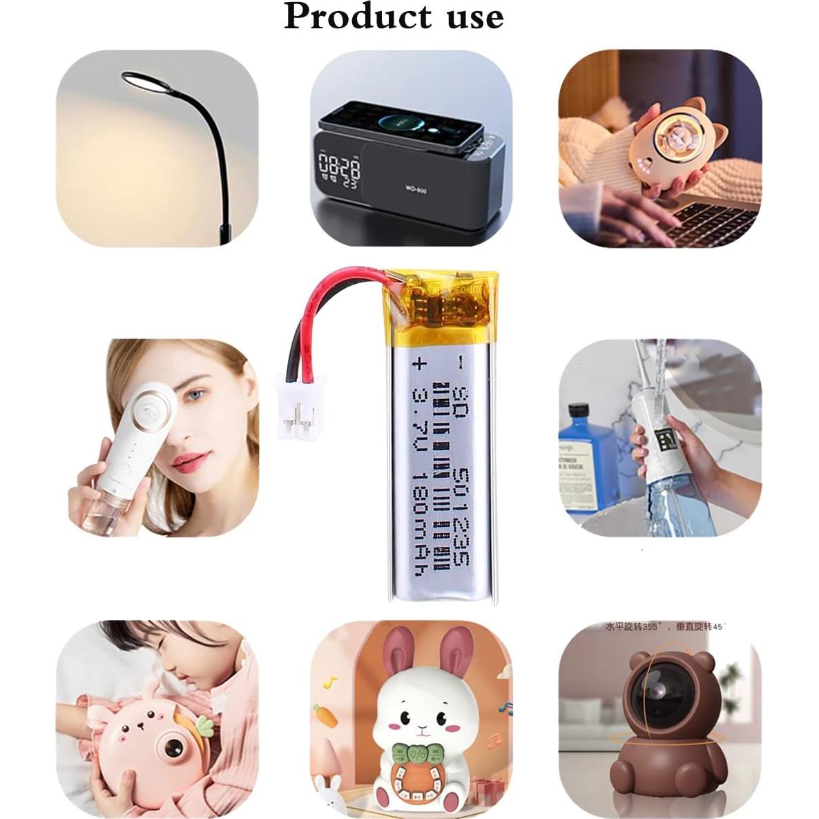 Batería de polímero de litio 3.7V 180mAh BIHUADE 501235