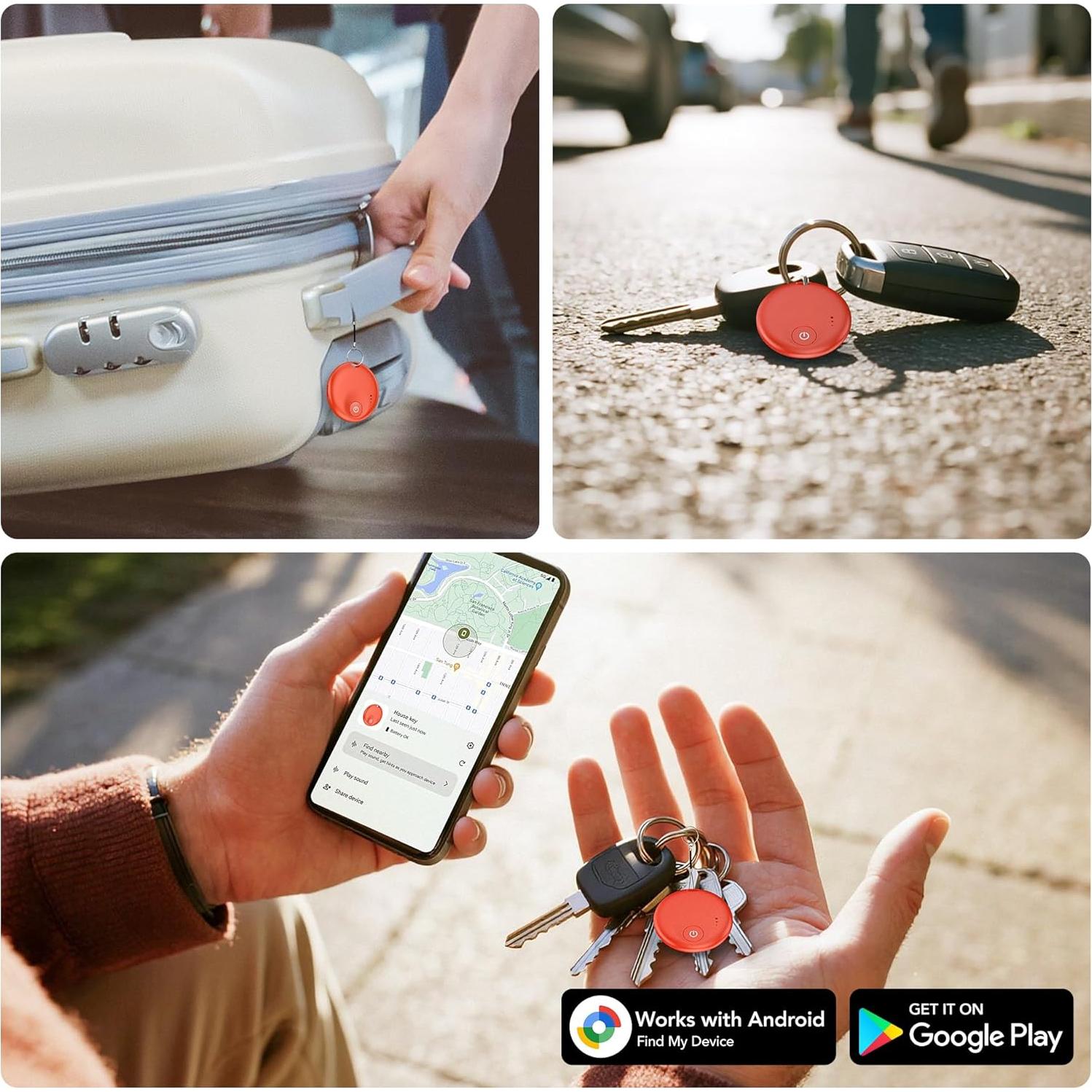 Rastreador de Ubicación Android PAKCQNH Rojo Bluetooth