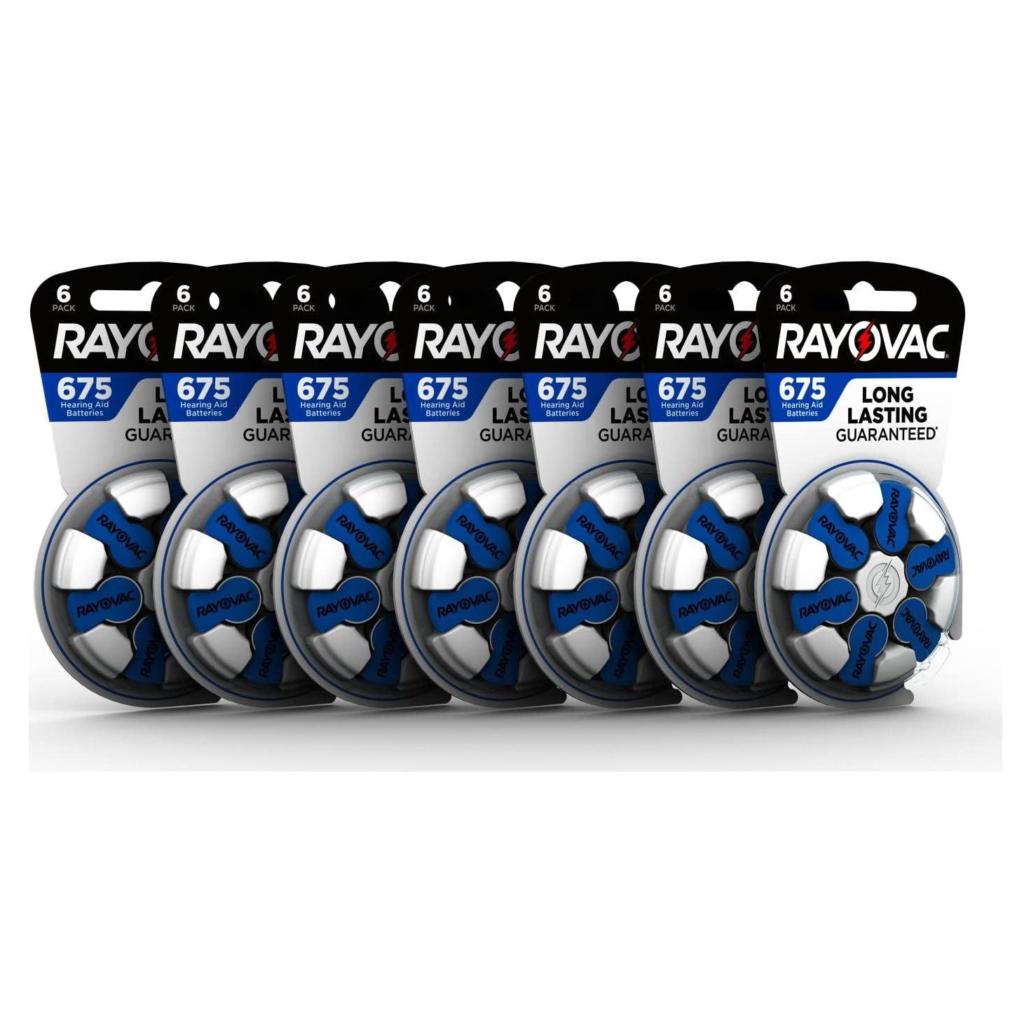 Baterías Rayovac Tamaño 675 para Audífonos - 42 Unidades