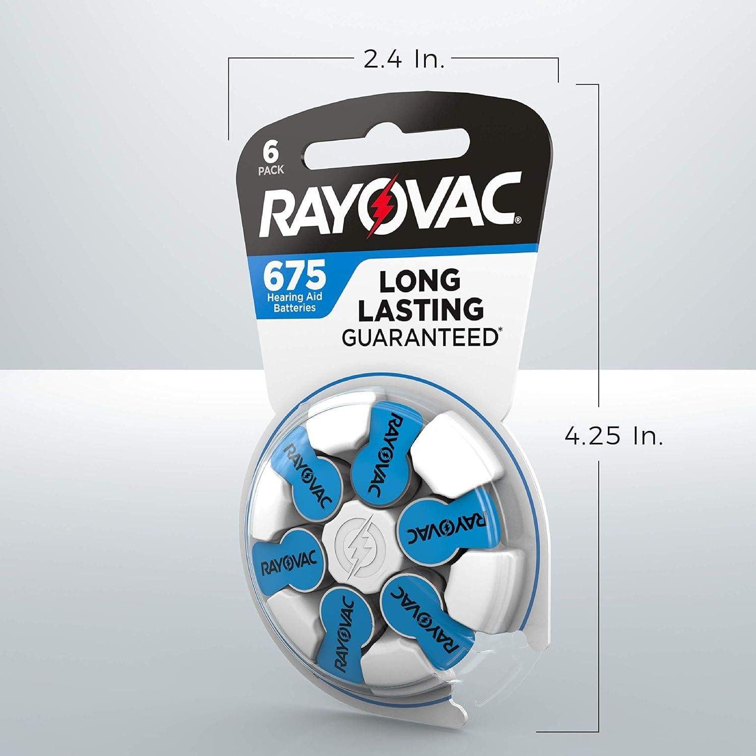 Baterías Rayovac Tamaño 675 para Audífonos - 42 Unidades