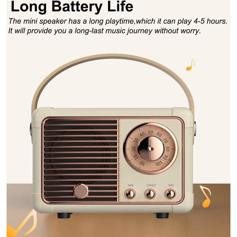 Altavoz Bluetooth Retro Baolira HM11 Beige Portátil 4.5W