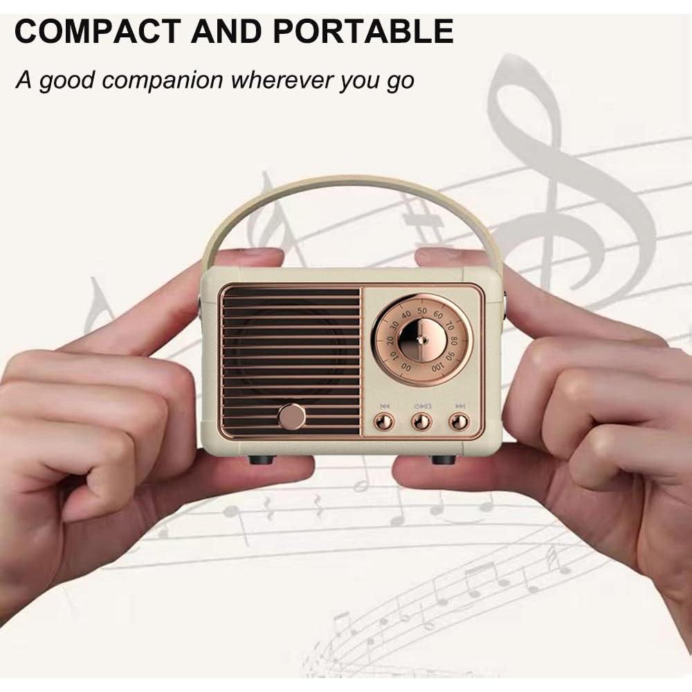 Altavoz Bluetooth Retro Baolira HM11 Beige Portátil 4.5W