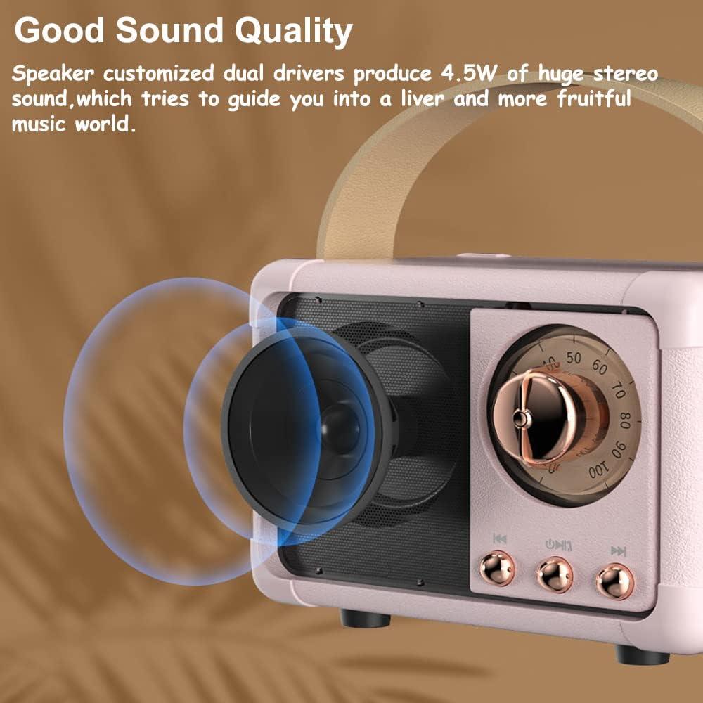Altavoz Bluetooth Retro Baolira HM11 Beige Portátil 4.5W