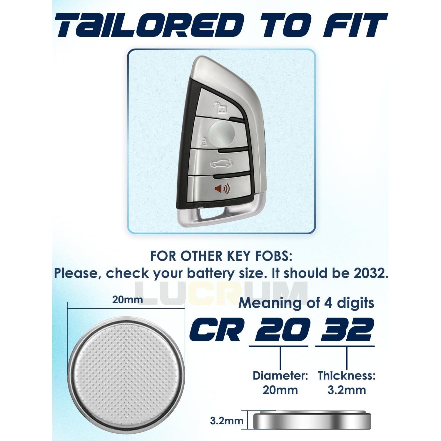 Batería CR2032 Lucrum para Llave BMW y Mini 2014-2025 - 2 Pcs
