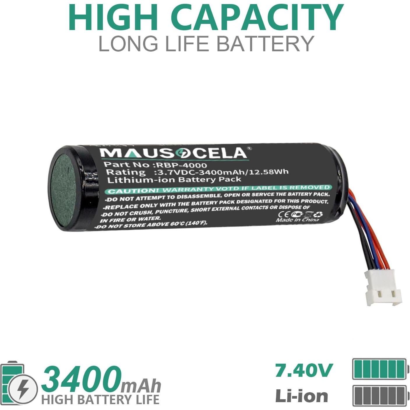 Batería de Reemplazo RBP-4000 3400mAh para Escáner de Códigos de Barras