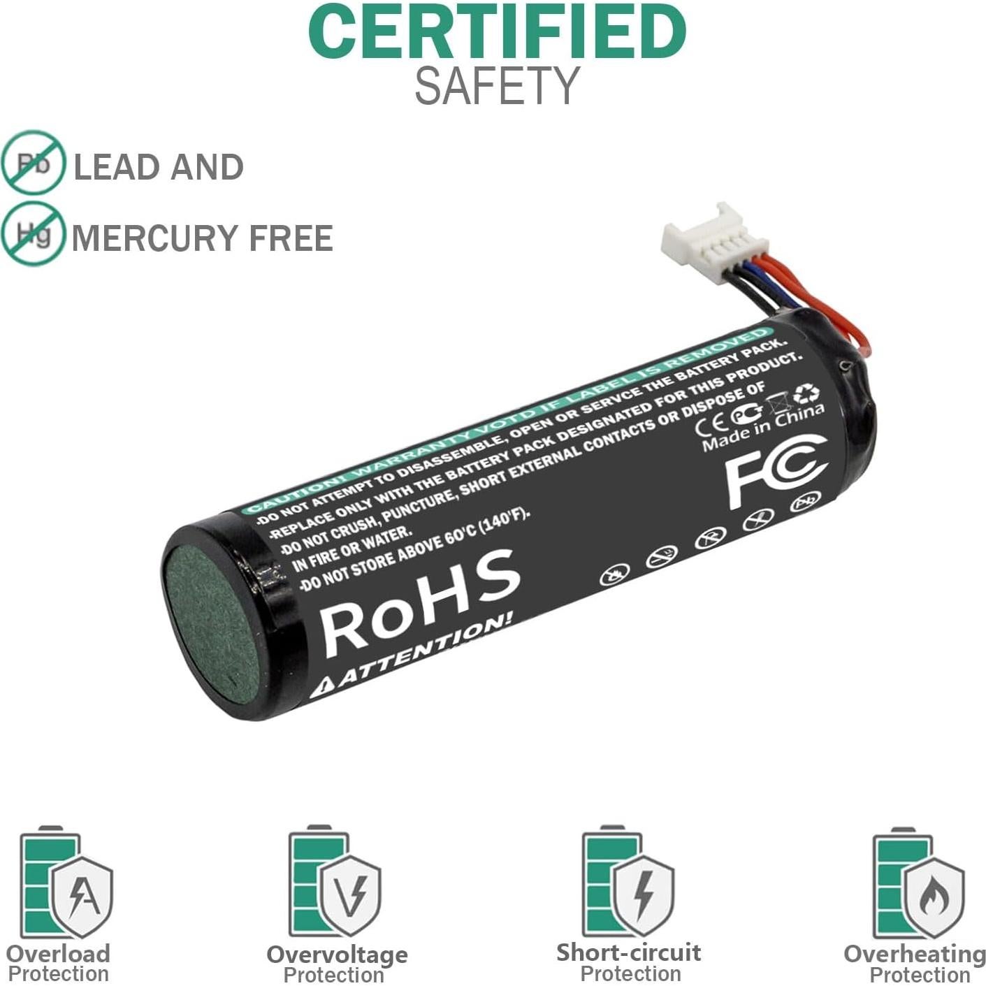 Batería de Reemplazo RBP-4000 3400mAh para Escáner de Códigos de Barras