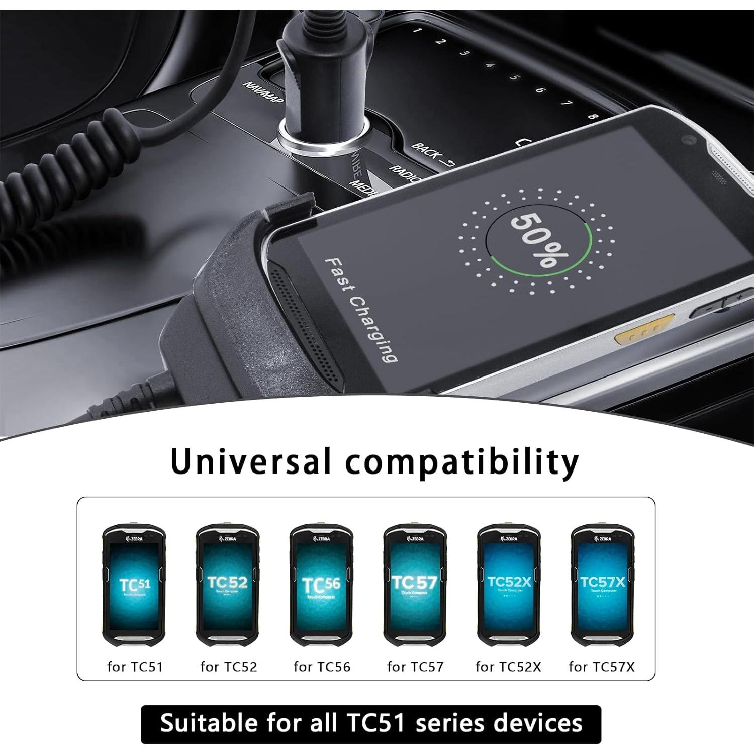 Cable de Carga Rápida IYOUBOL para Escáner Zebra TC51 TC57 5.4V 3A