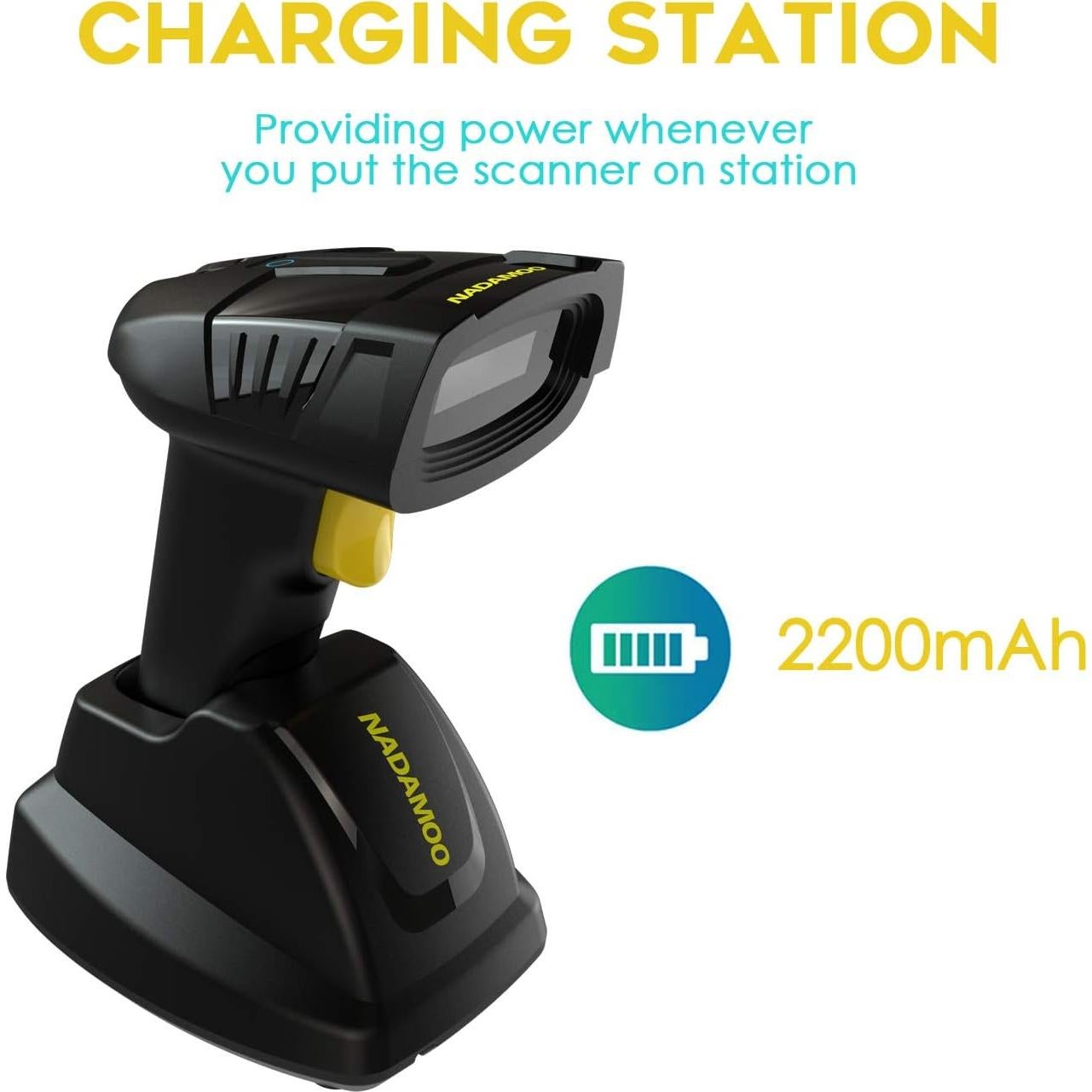 Escáner de Código de Barras Inalámbrico NADAMOO Bur3105 400m