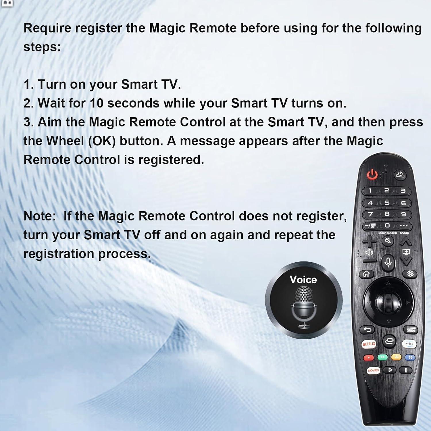 Control Remoto Mágico de Voz LG AKB75855501 para TV Smart