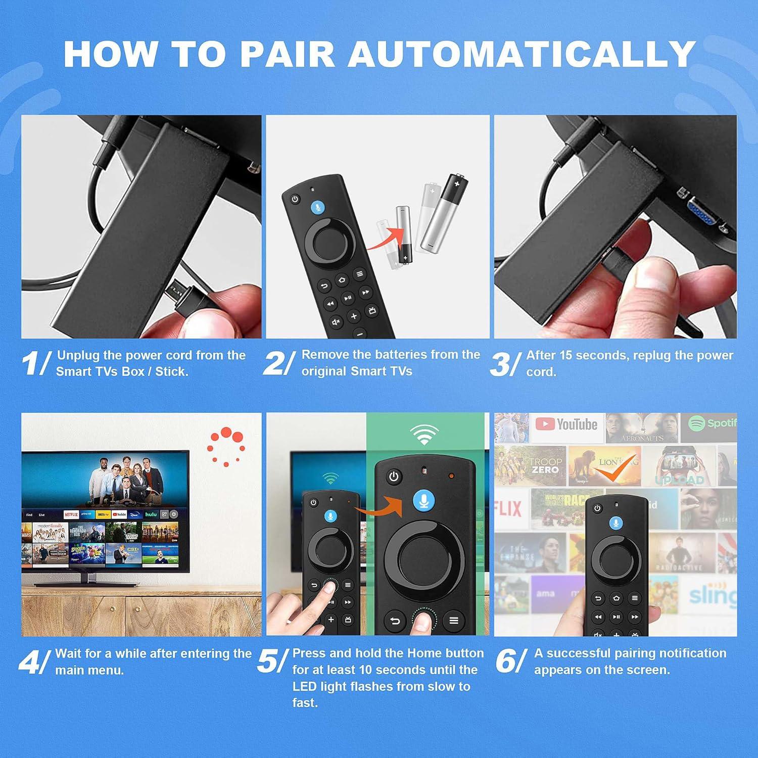 Control Remoto Reemplazo LoLaSta para Smart TV y Stick 4K