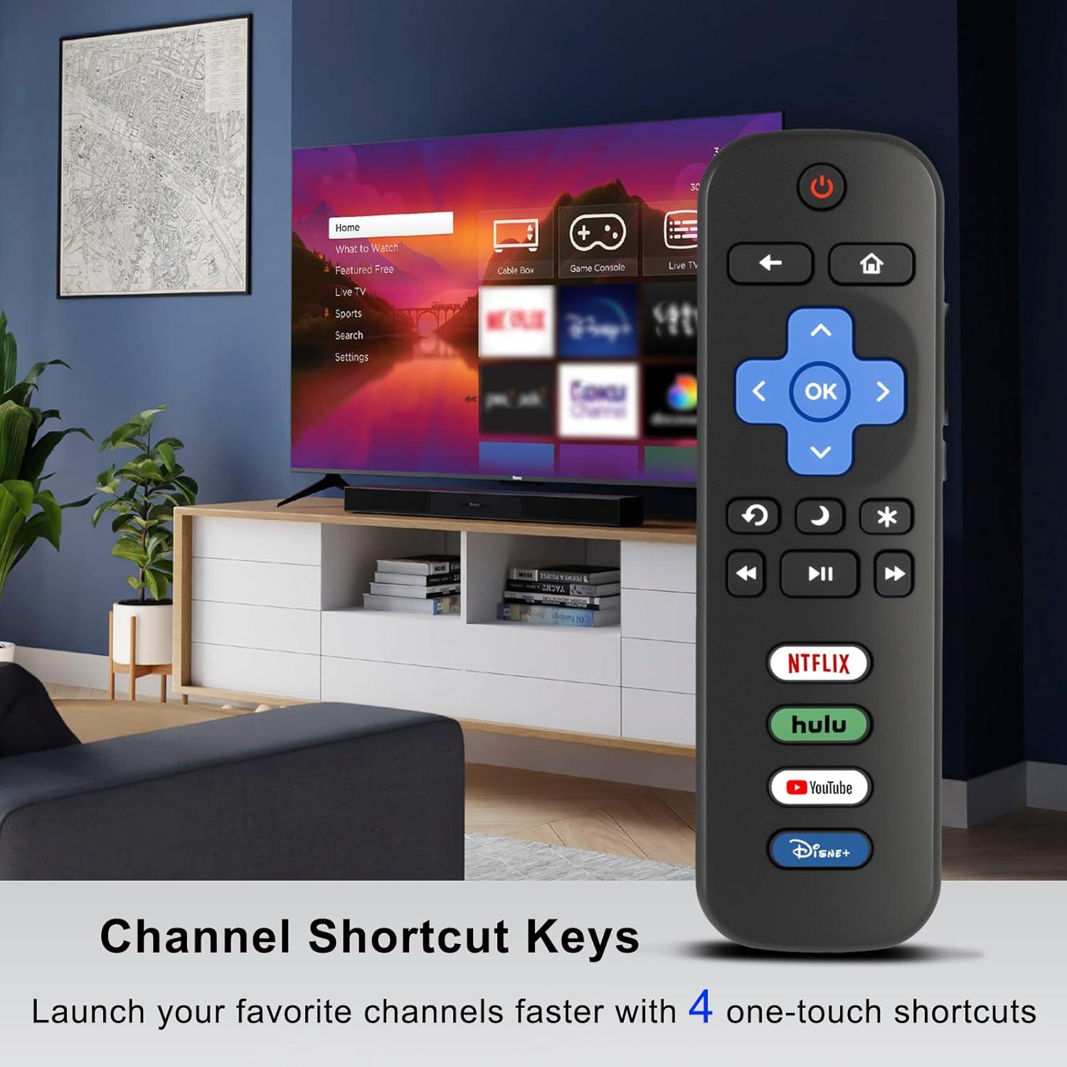 Control Remoto Reemplazo Luyeper para Roku TV - Fácil Uso