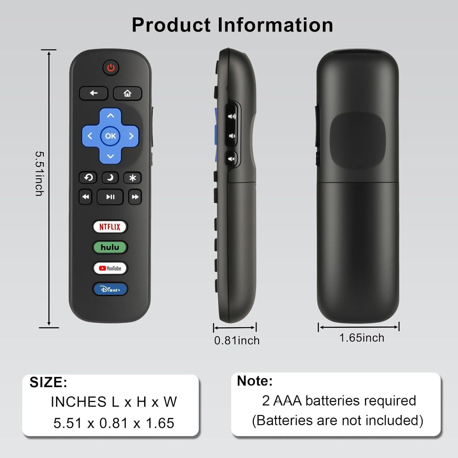 Control Remoto Reemplazo Luyeper para Roku TV - Fácil Uso