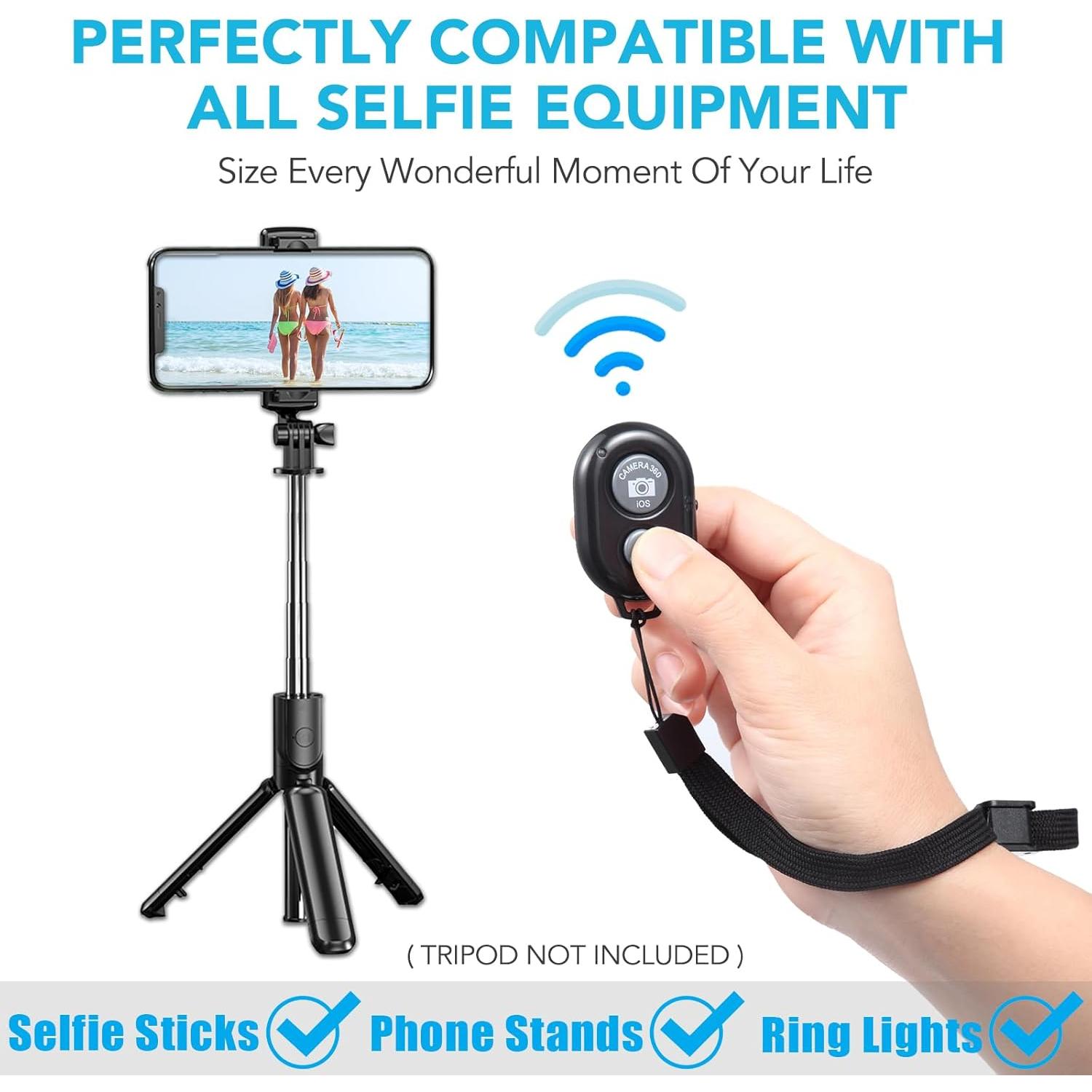 Paquete de 2 Control Remoto Inalámbrico Skoutag P1 para iPhone y Android