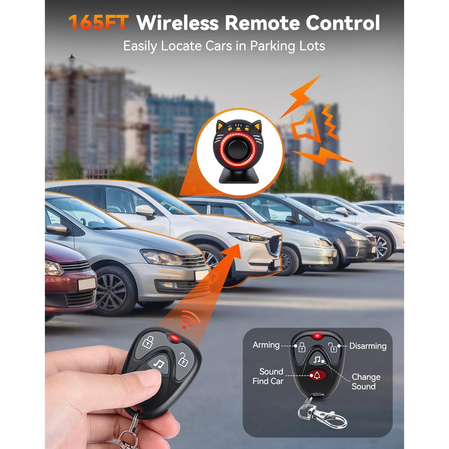 Sistema de Alarma Inalámbrico LNKERCO KS-SF33RS 120dB con Luz Roja