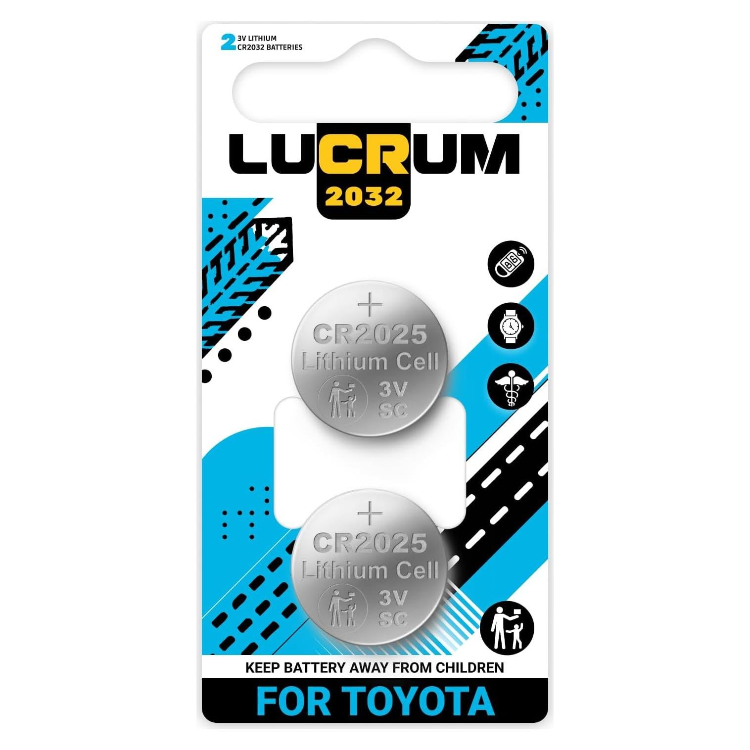 Batería CR2025 Lucrum para Llave Toyota 2 Pcs 3V