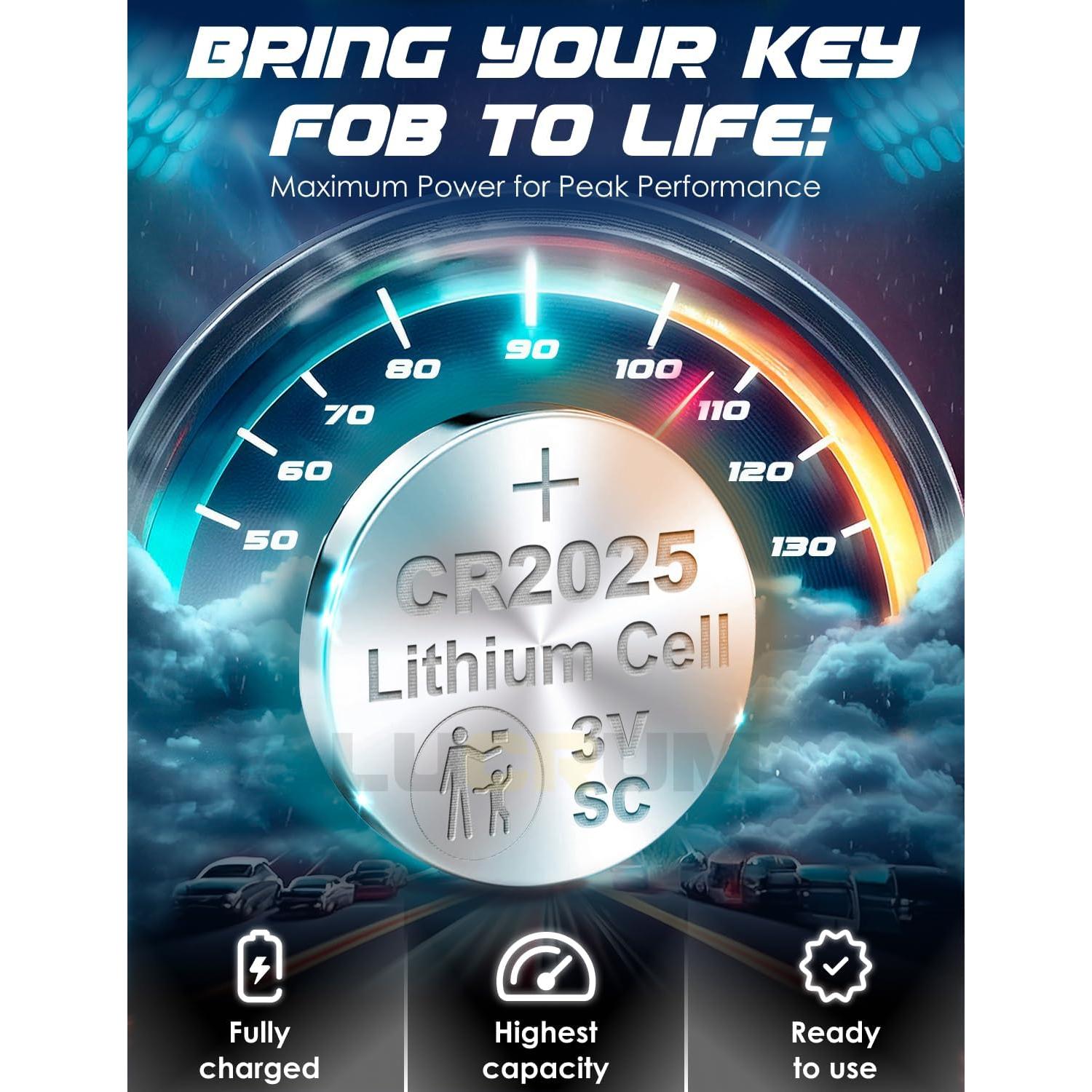 Batería CR2025 Lucrum para Llave Toyota 2 Pcs 3V