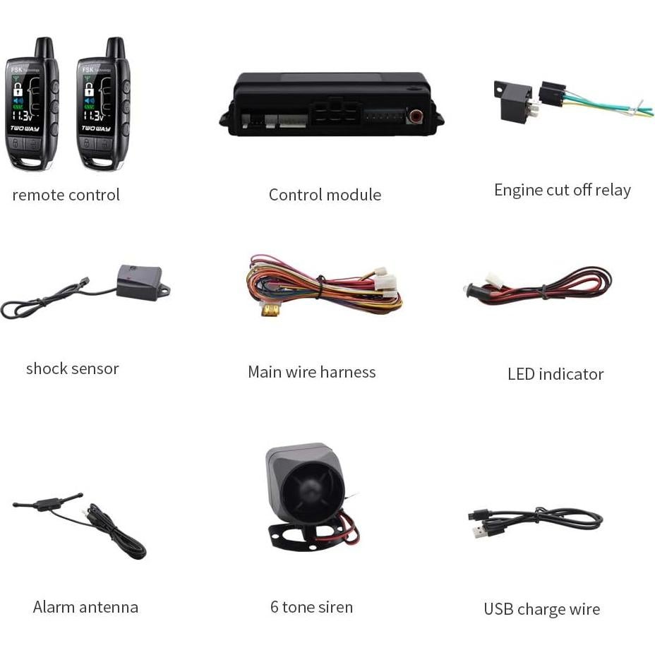 Sistema de Alarma para Automóvil EASYGUARD EC206-B 2 Vías LCD