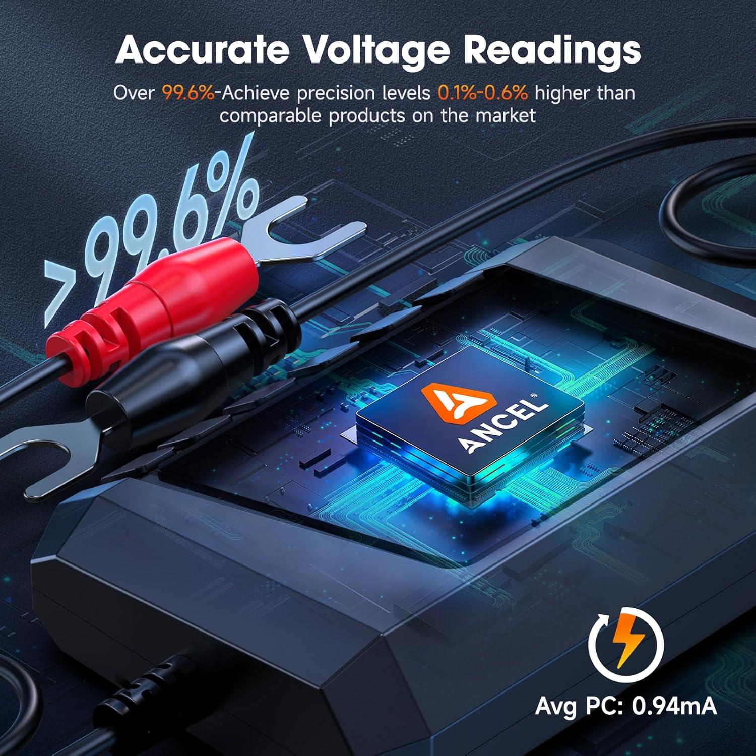 Monitor de Batería ANCEL BM300 Pro 24V 12V Bluetooth IP67