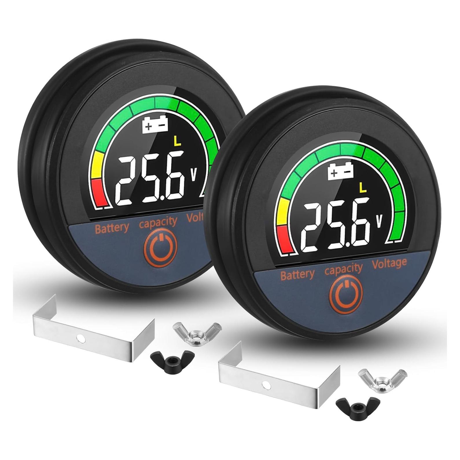 Conjunto de 2 Monitores de Batería LCD 12V a 84V Relaxweex