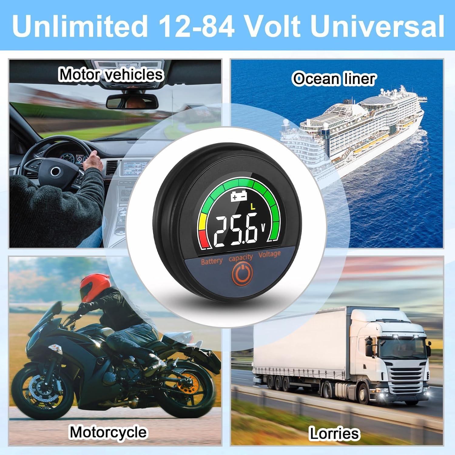 Conjunto de 2 Monitores de Batería LCD 12V a 84V Relaxweex