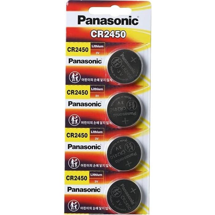 Batería de Litio CR2450 Panasonic - Paquete de 4 Unidades