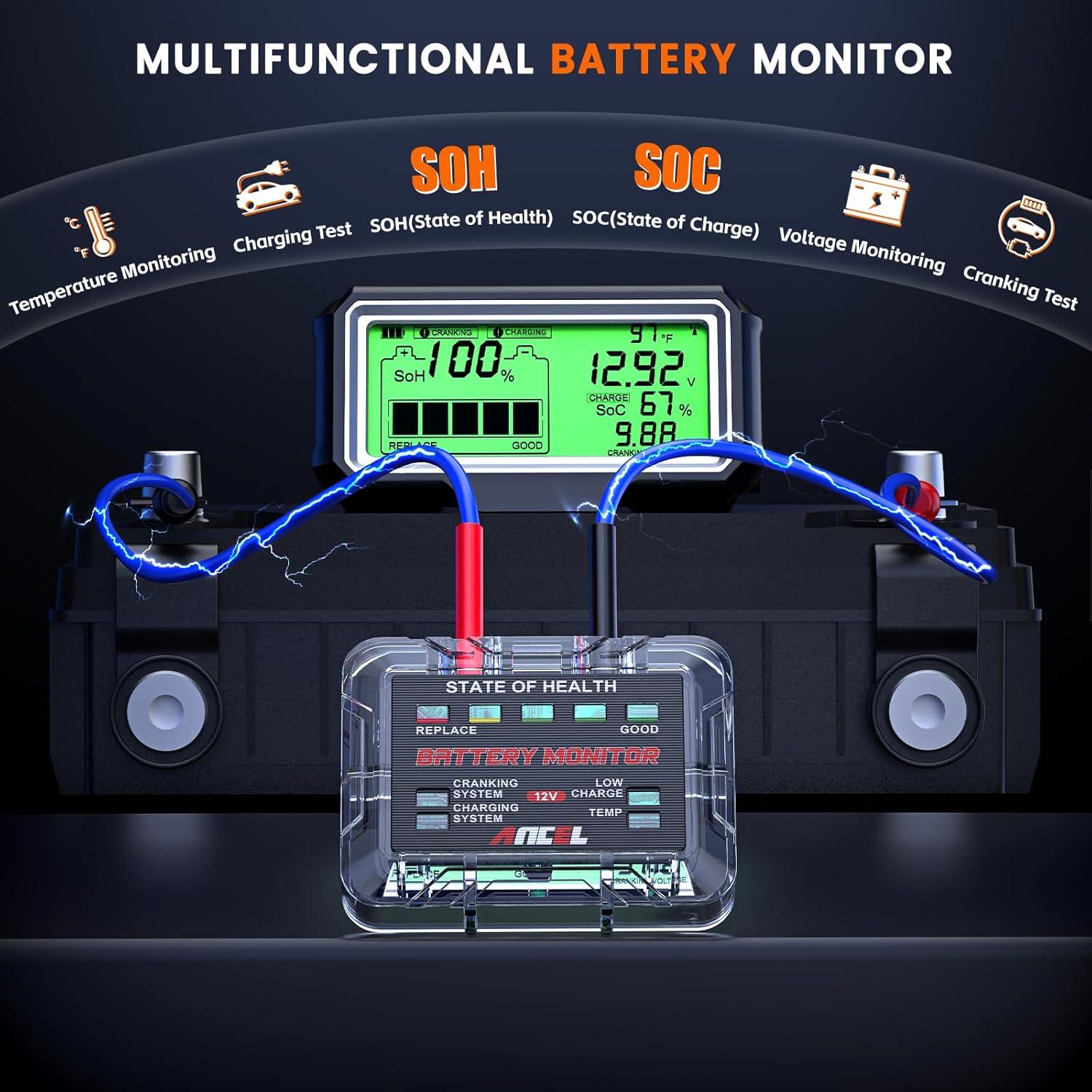 Monitor de Batería Inalámbrico ANCEL BM200 PRO 12V