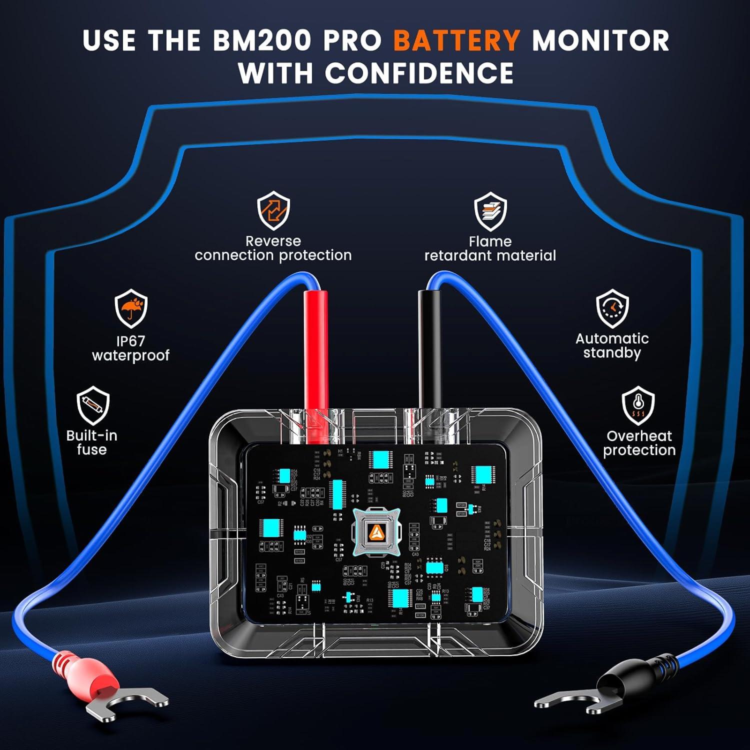 Monitor de Batería Inalámbrico ANCEL BM200 PRO 12V