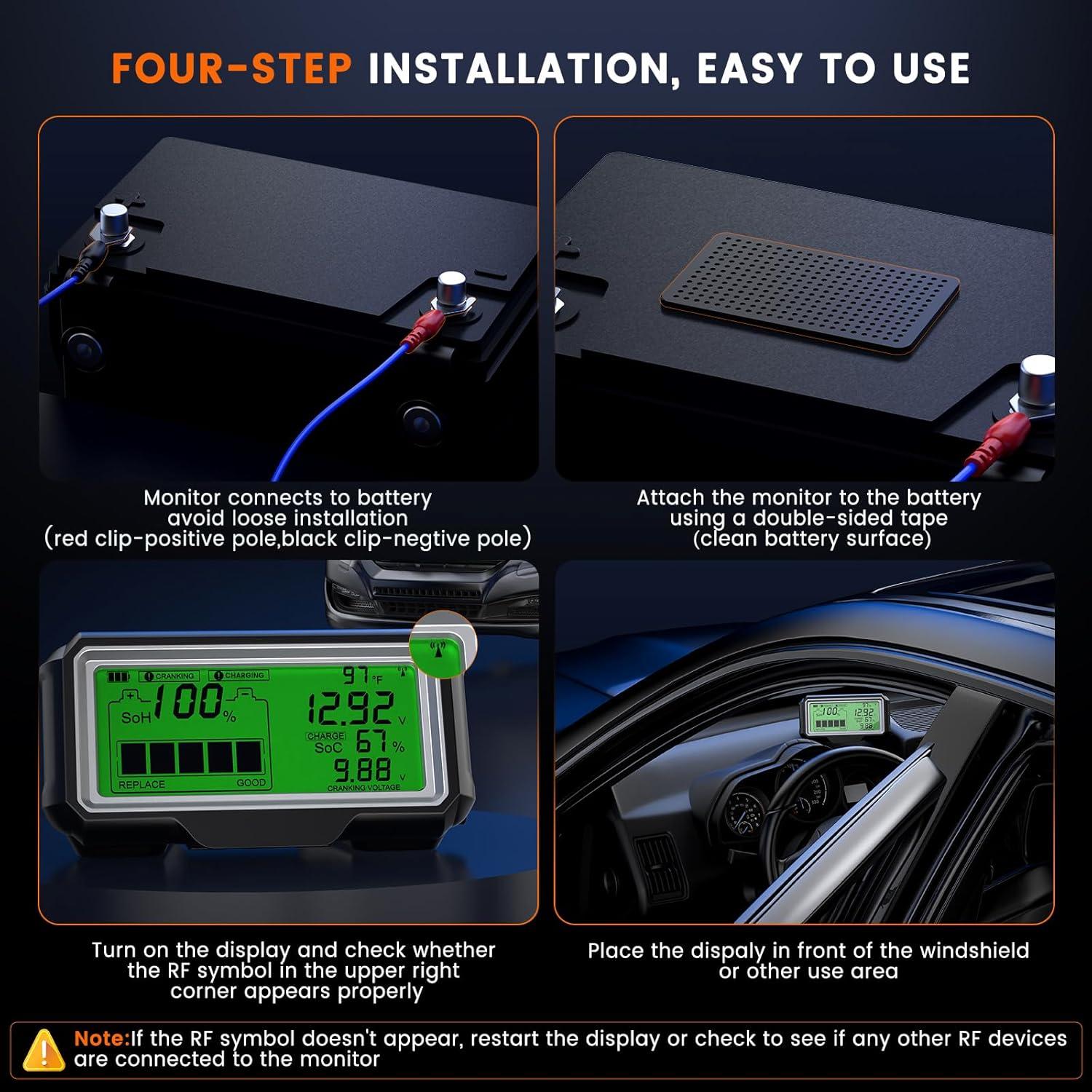 Monitor de Batería Inalámbrico ANCEL BM200 PRO 12V