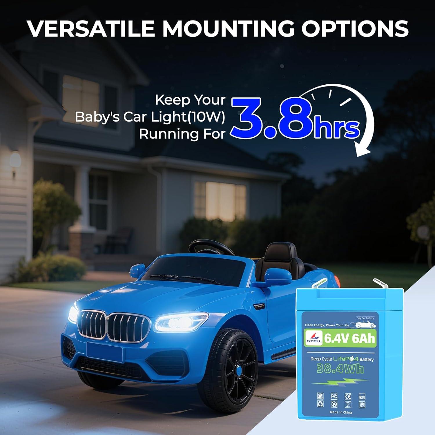 Batería LiFePO4 6V 6Ah OCELL - 4000+ Ciclos, Compacta