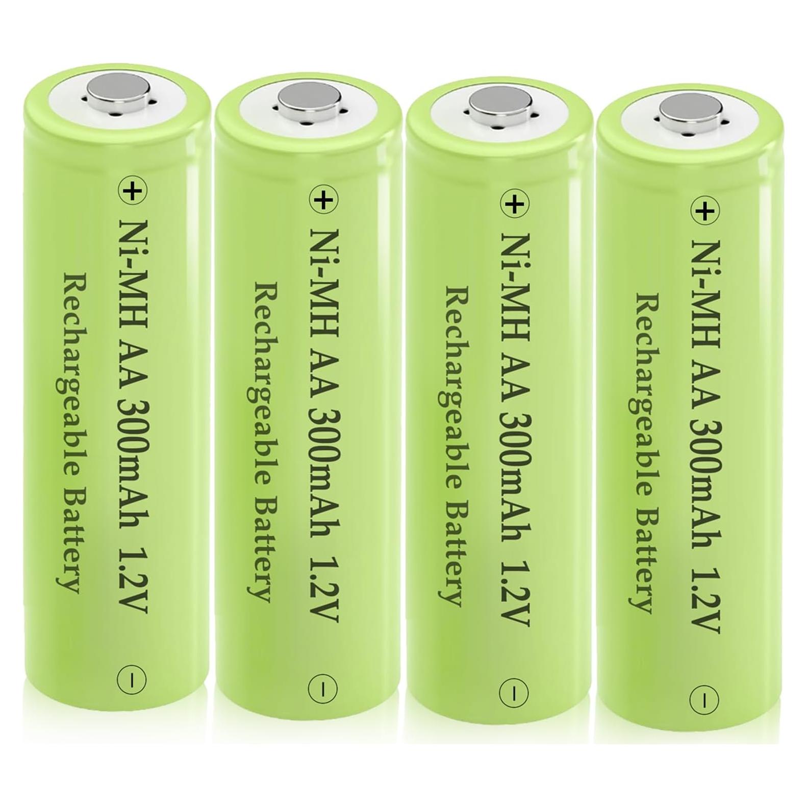 Baterías recargables NI-MH AA 300mAh 1.2V Teneyuuo - Paquete de 4