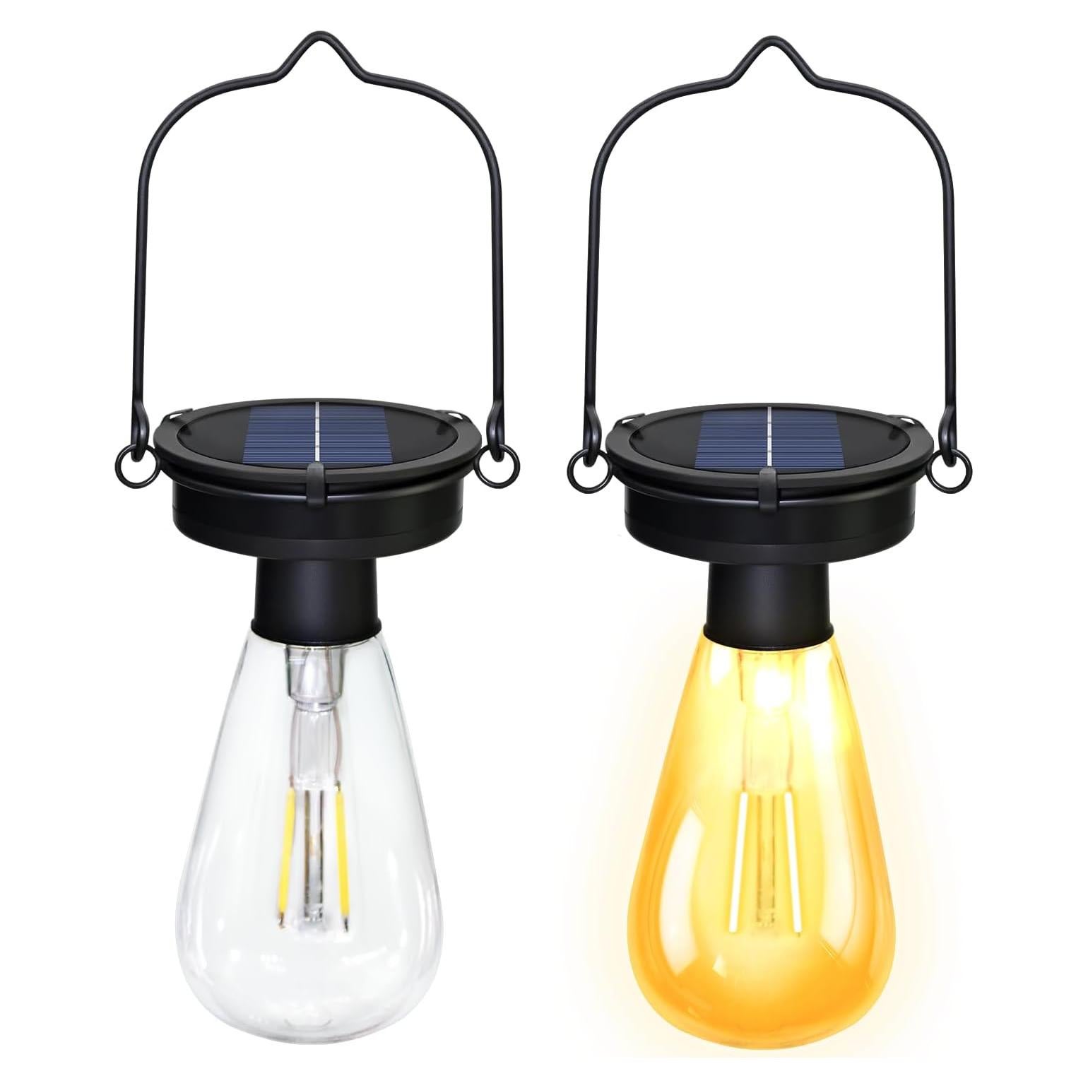 2 Piezas Reemplazo Bombillas Solares Babineto 8.2cm Impermeables