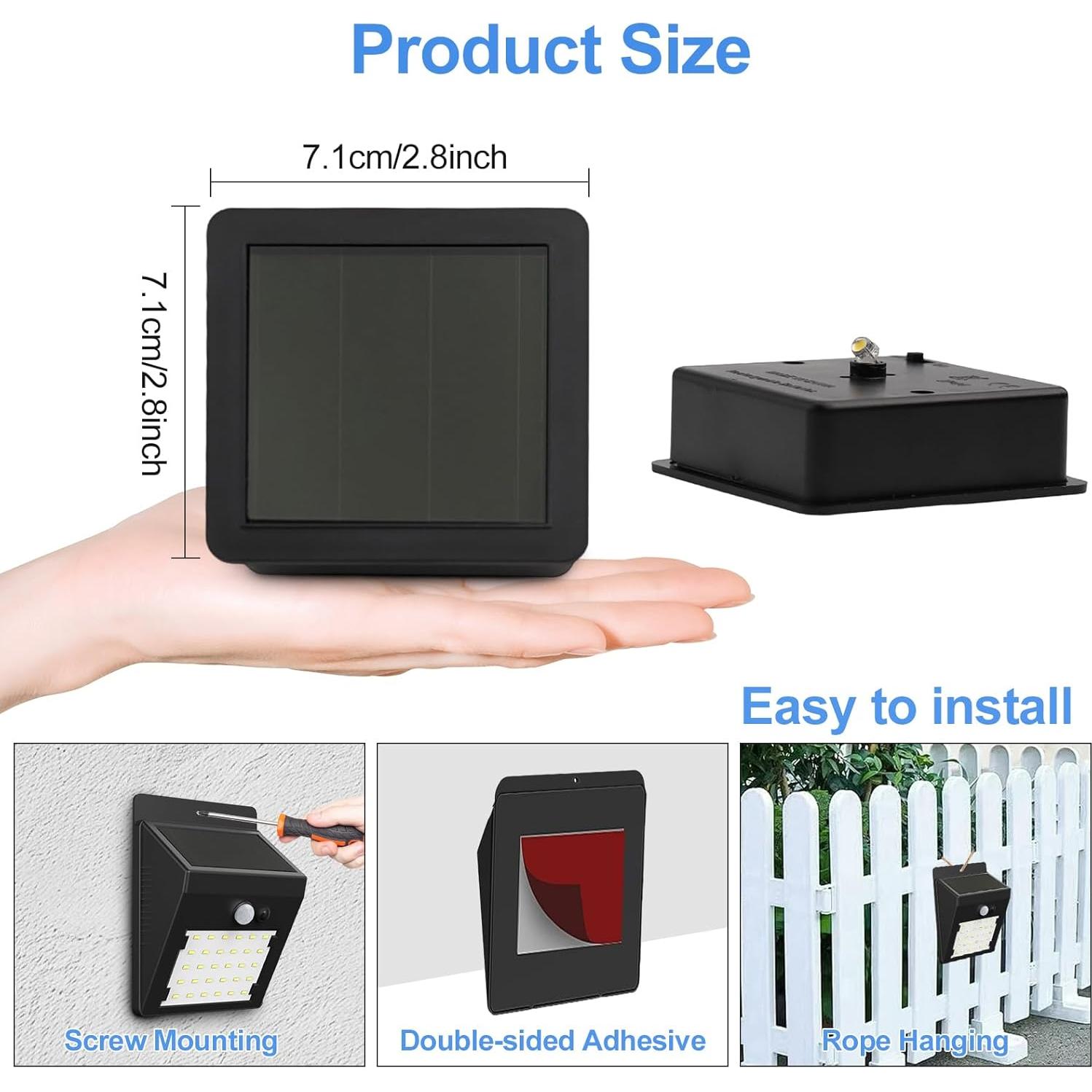 Panel Solar de Reemplazo VersaGenius 2 Piezas LED Blanco Cálido