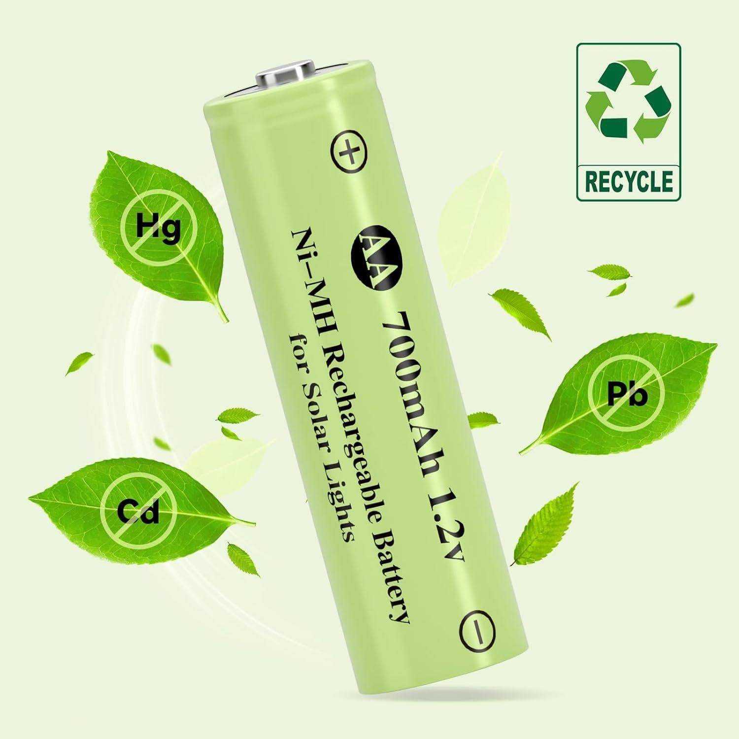 Paquete de 16 Baterías Recargables AA Ni-Mh 1.2V 700mAh Henreepow