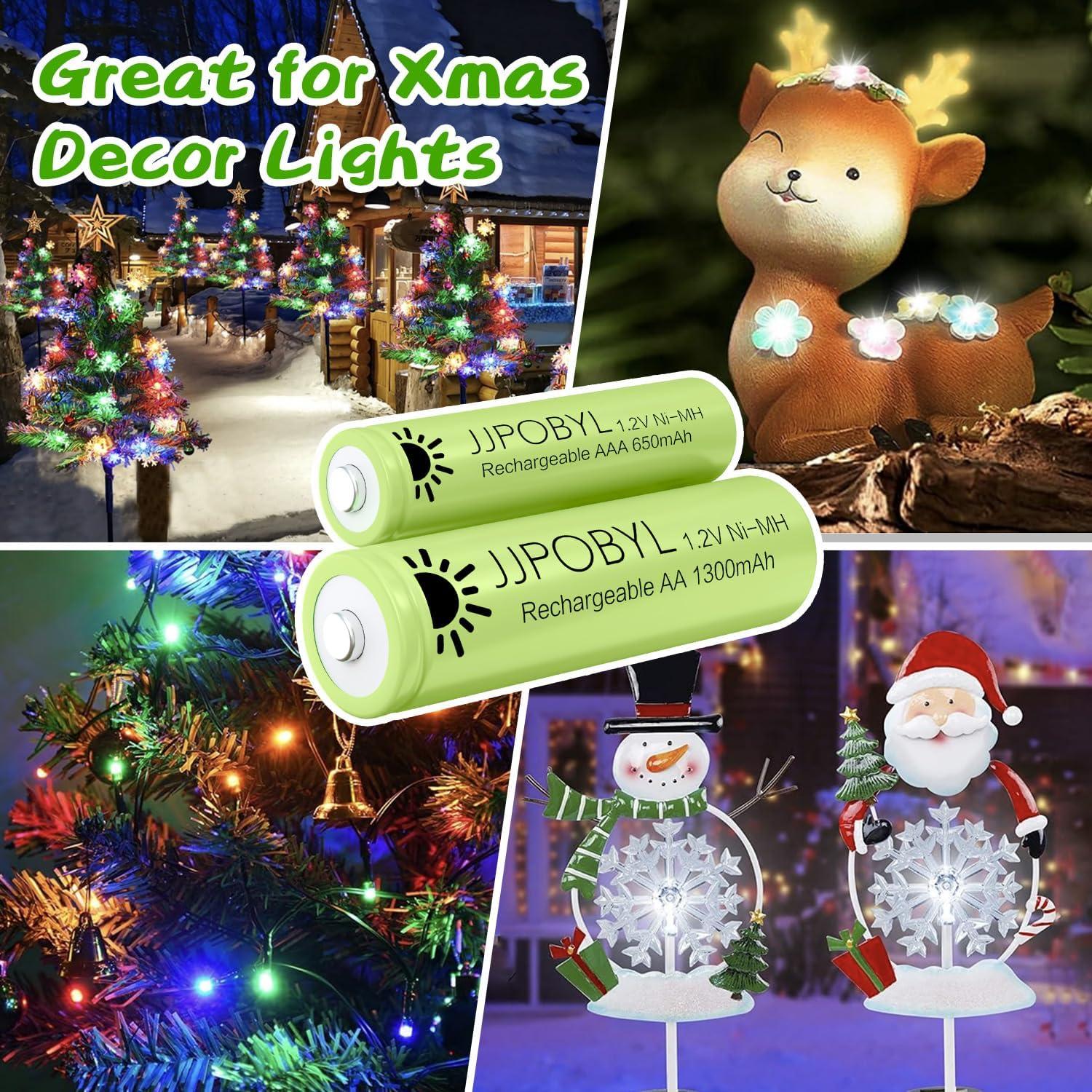 Baterías Recargables Ni-MH AAA 1.2V 650mAh JJPOBYL - Paquete de 12