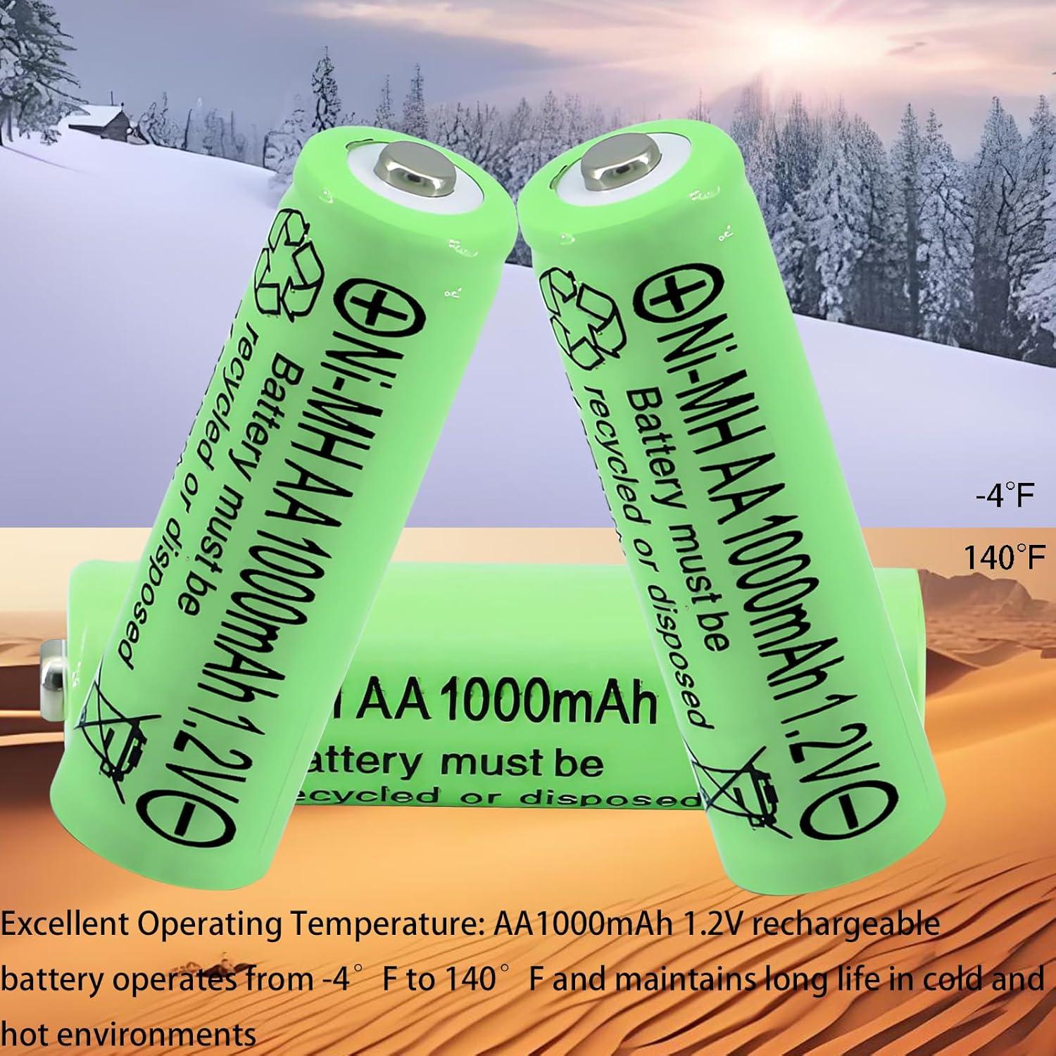 Paquete de 16 Baterías Recargables AA 1.2V NiMH 1000mAh