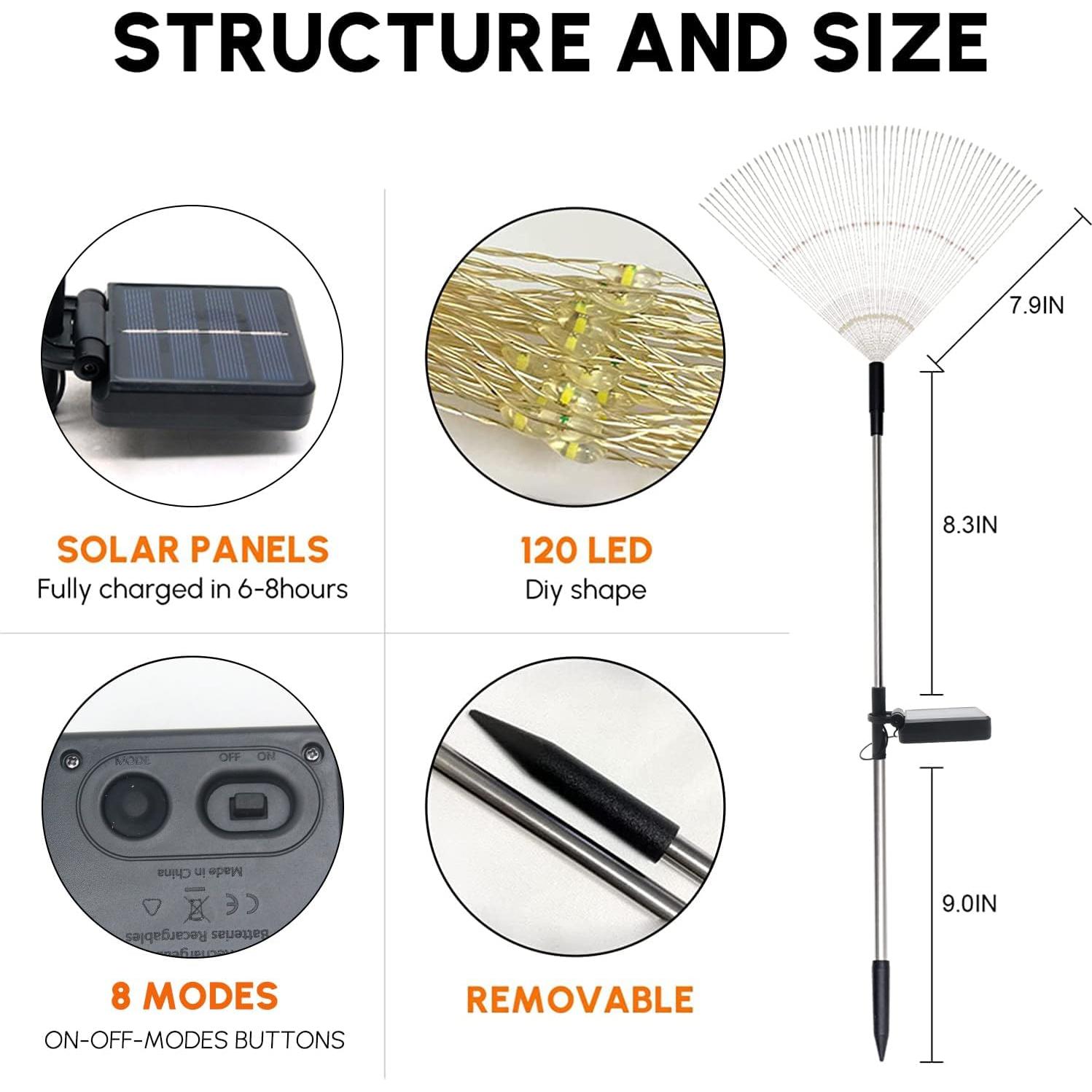 Luces de Fuegos Artificiales Solar Impermeables SolarEra 120 LED