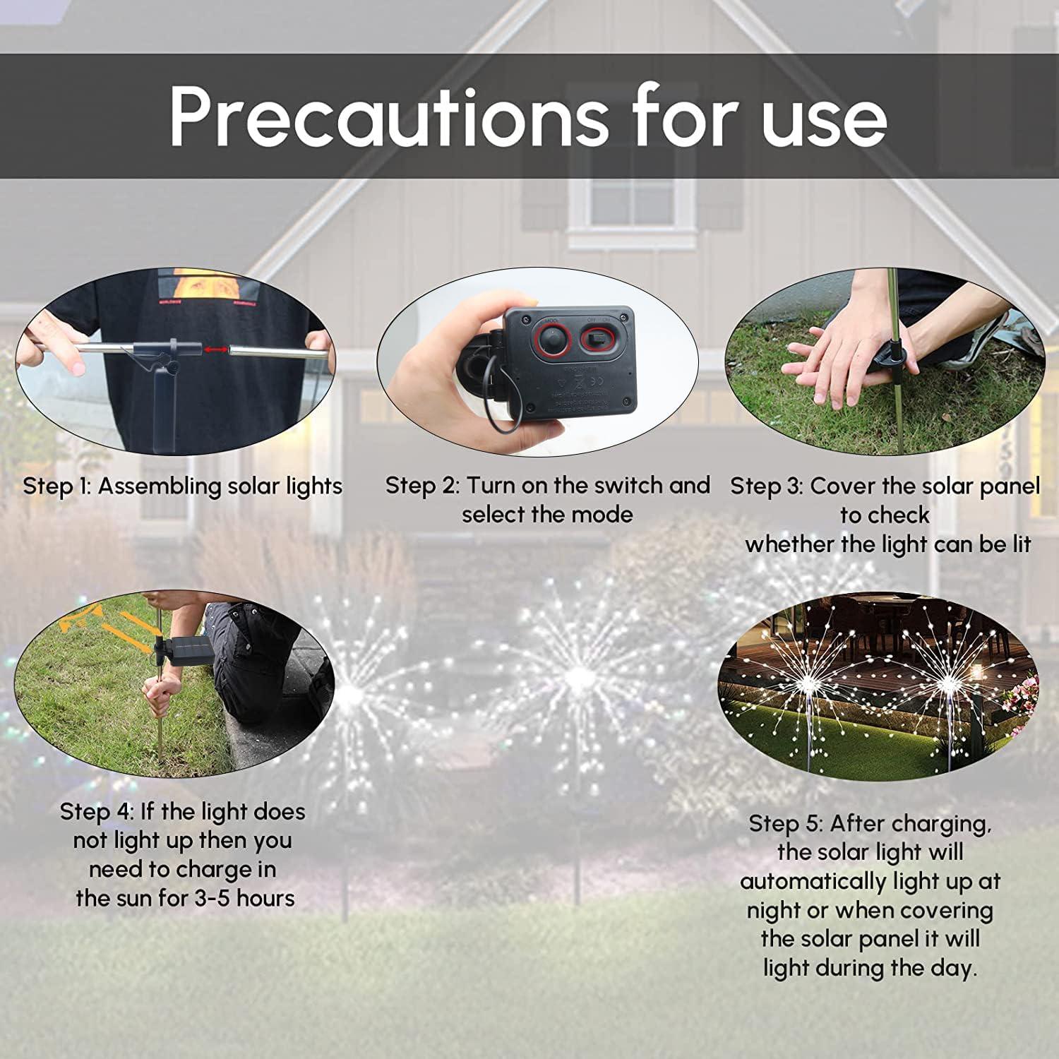 Luces de Fuegos Artificiales Solar Impermeables SolarEra 120 LED