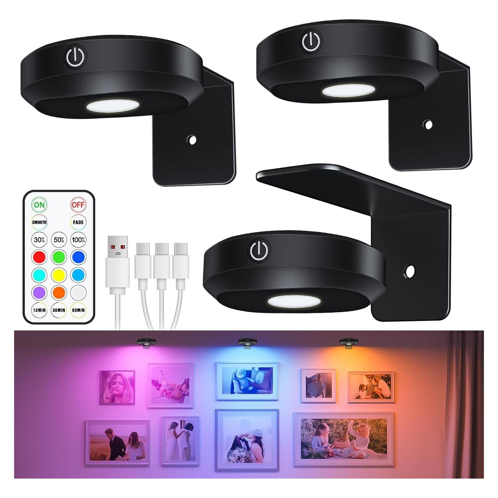 Luces RGB WILLED Recargables para Galería de Arte