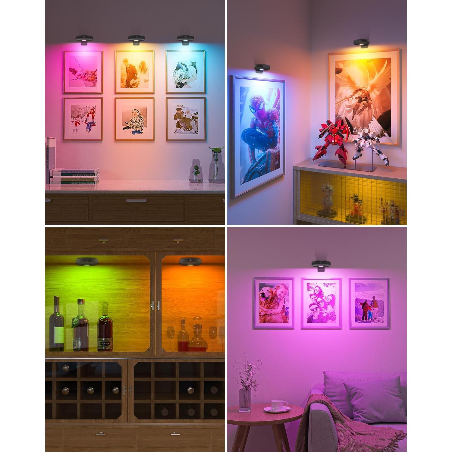 Luces RGB WILLED Recargables para Galería de Arte