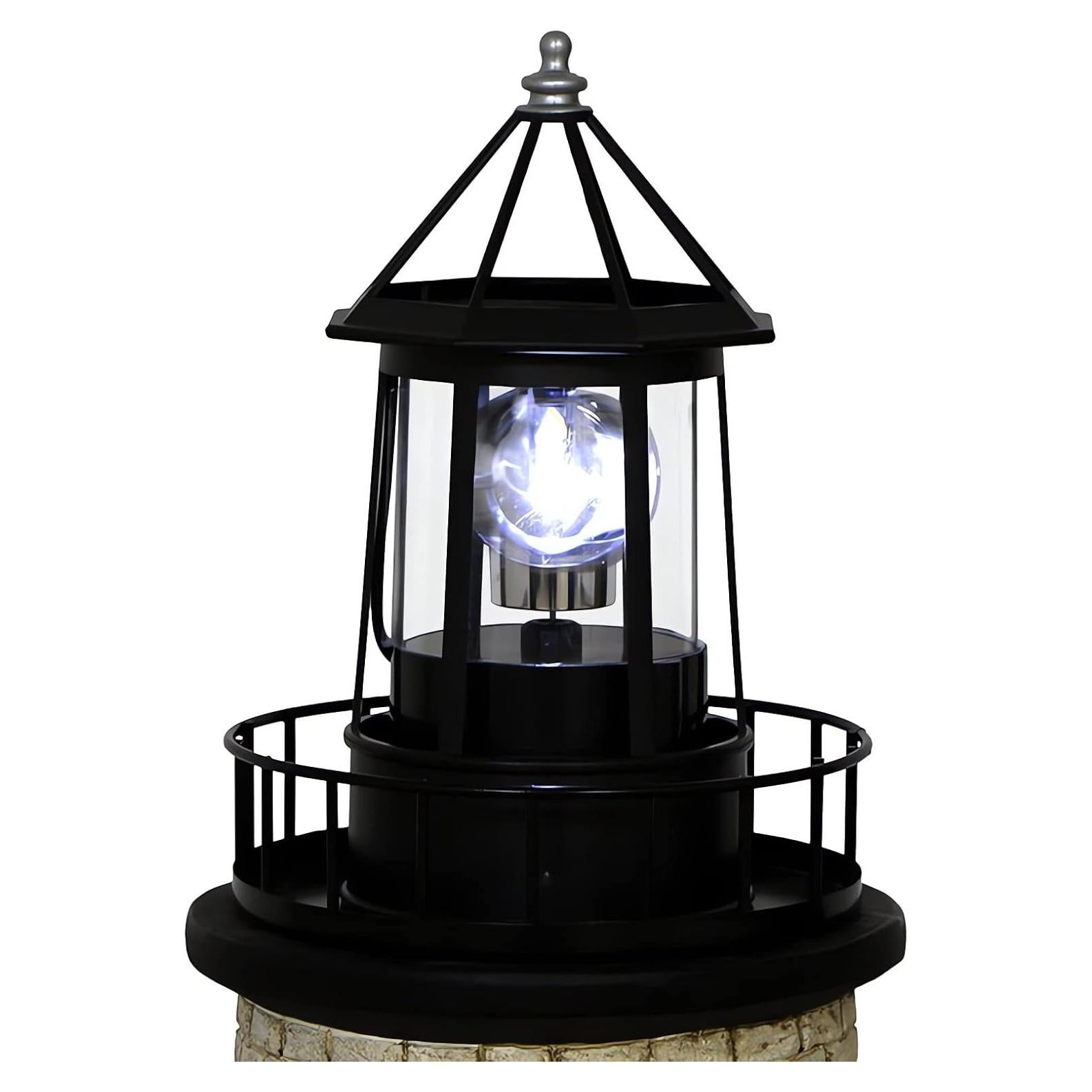 Faro Solar Rotativo Enajucy IP65 360° Negro Grande