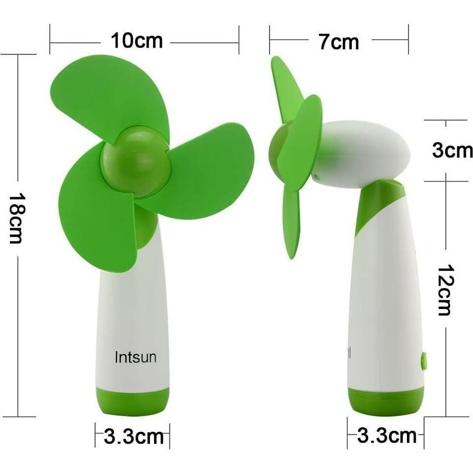 Mini Ventilador de Mano JDYYICZ Verde 15x7 cm Batería