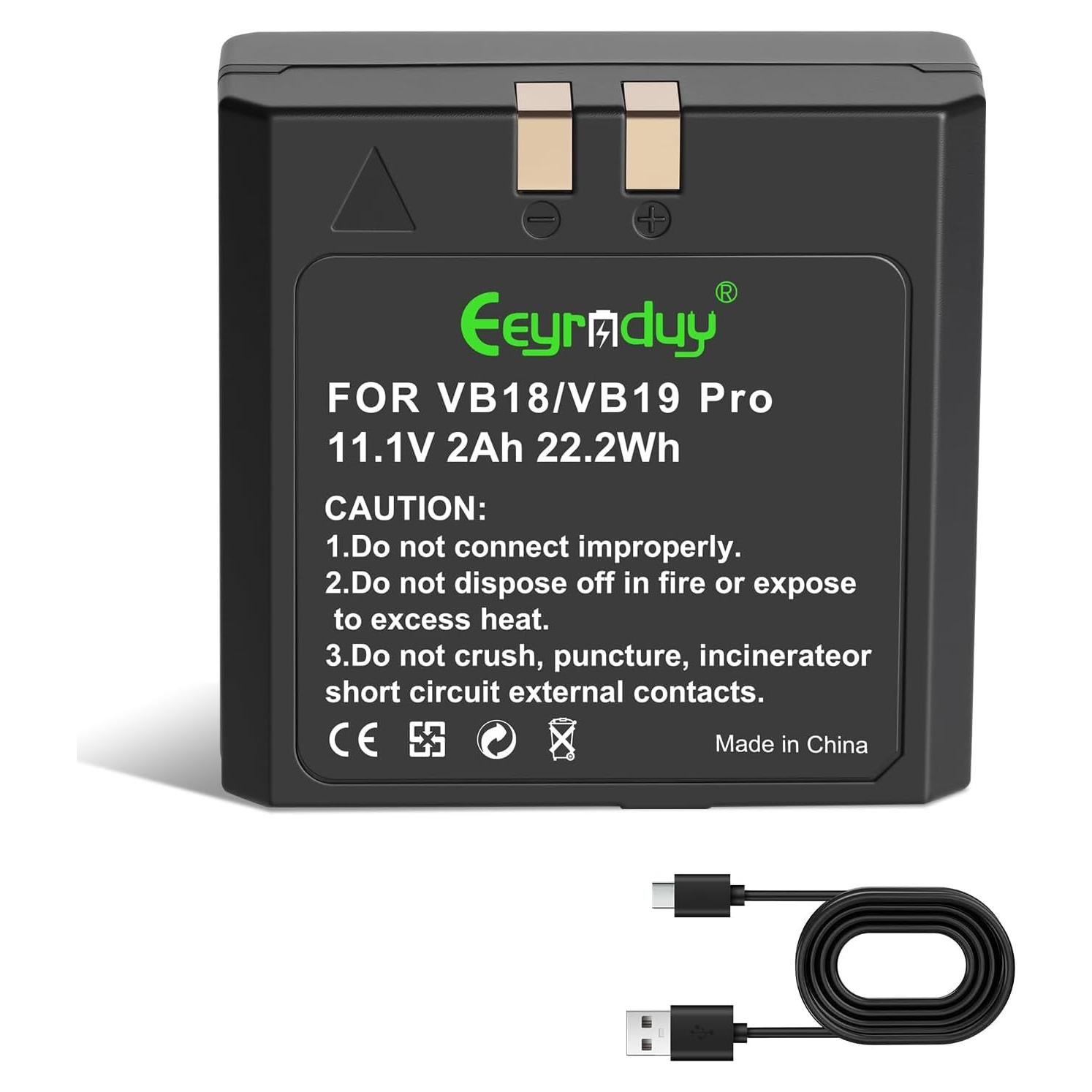 Batería de Litio Recargable Eeyrnduy VB18 2000mAh para Godox